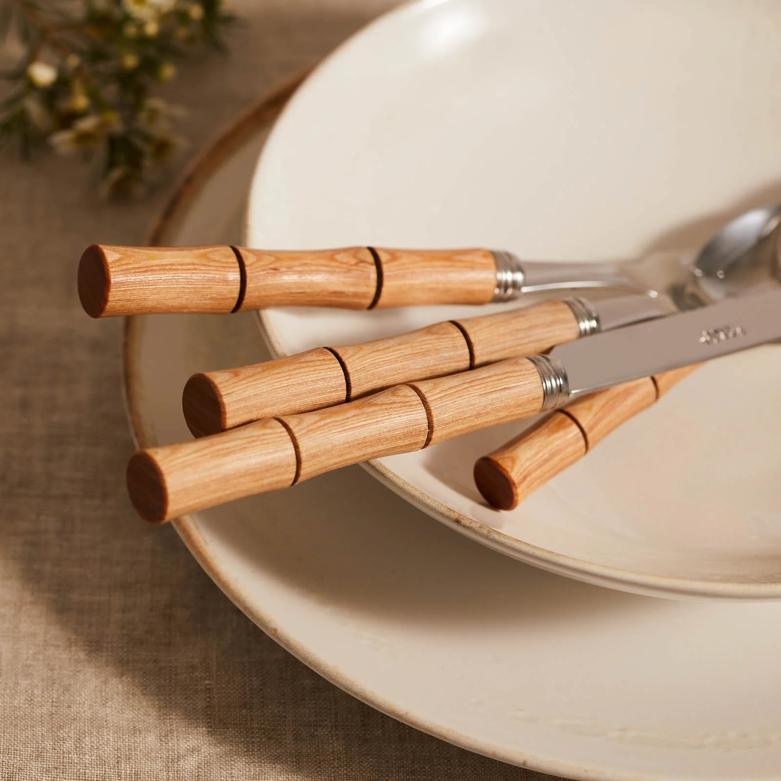 Bambou, Bois stratifié clair - Couteau de table - Image 4