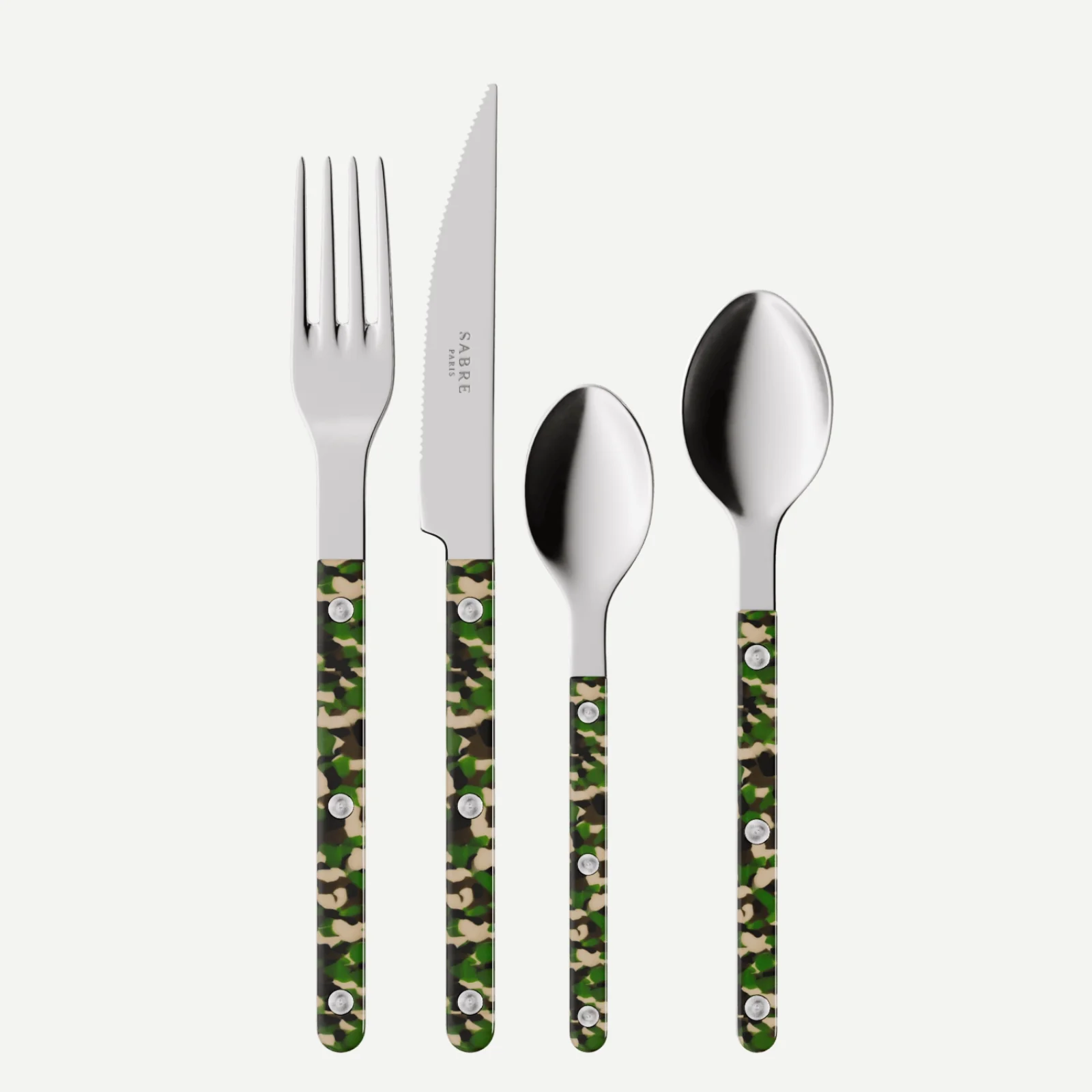 Bistrot Camouflage, Camouflage - Set de 4 couverts de table