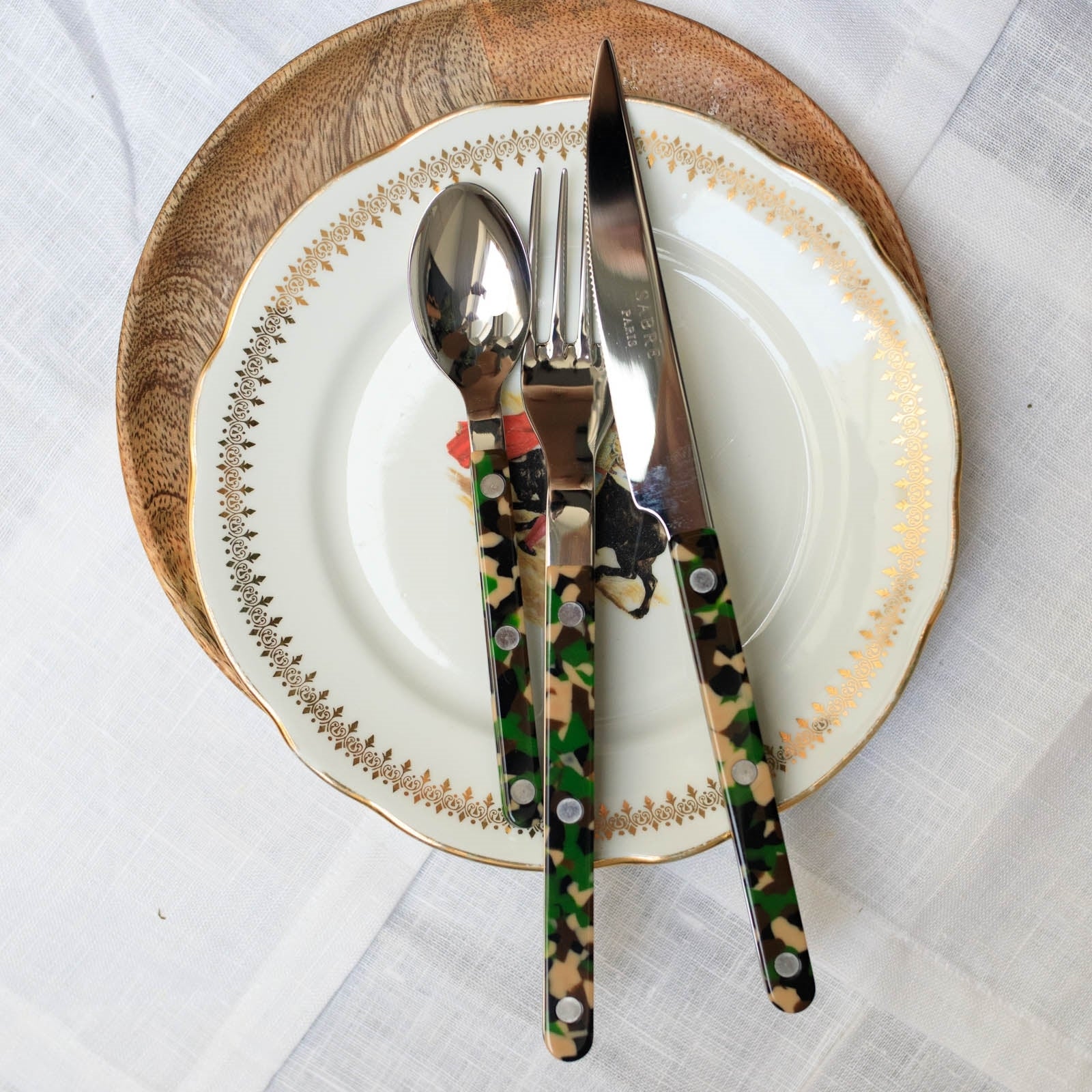 Bistrot Camouflage, Camouflage - Set de 4 couverts de table - Image 2