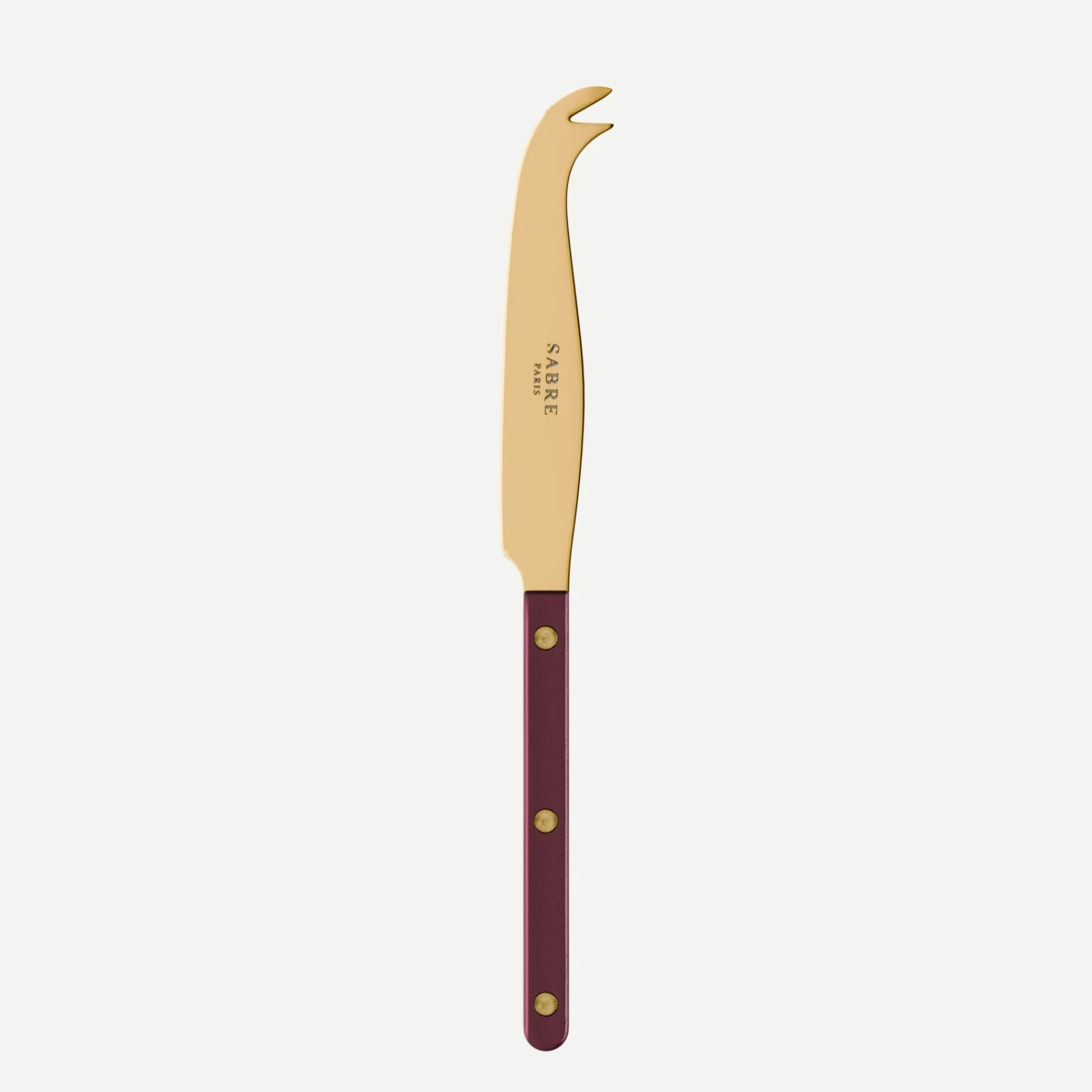 Bistrot couleur Gold Pearly, Aubergine - Couteau à fromage GM