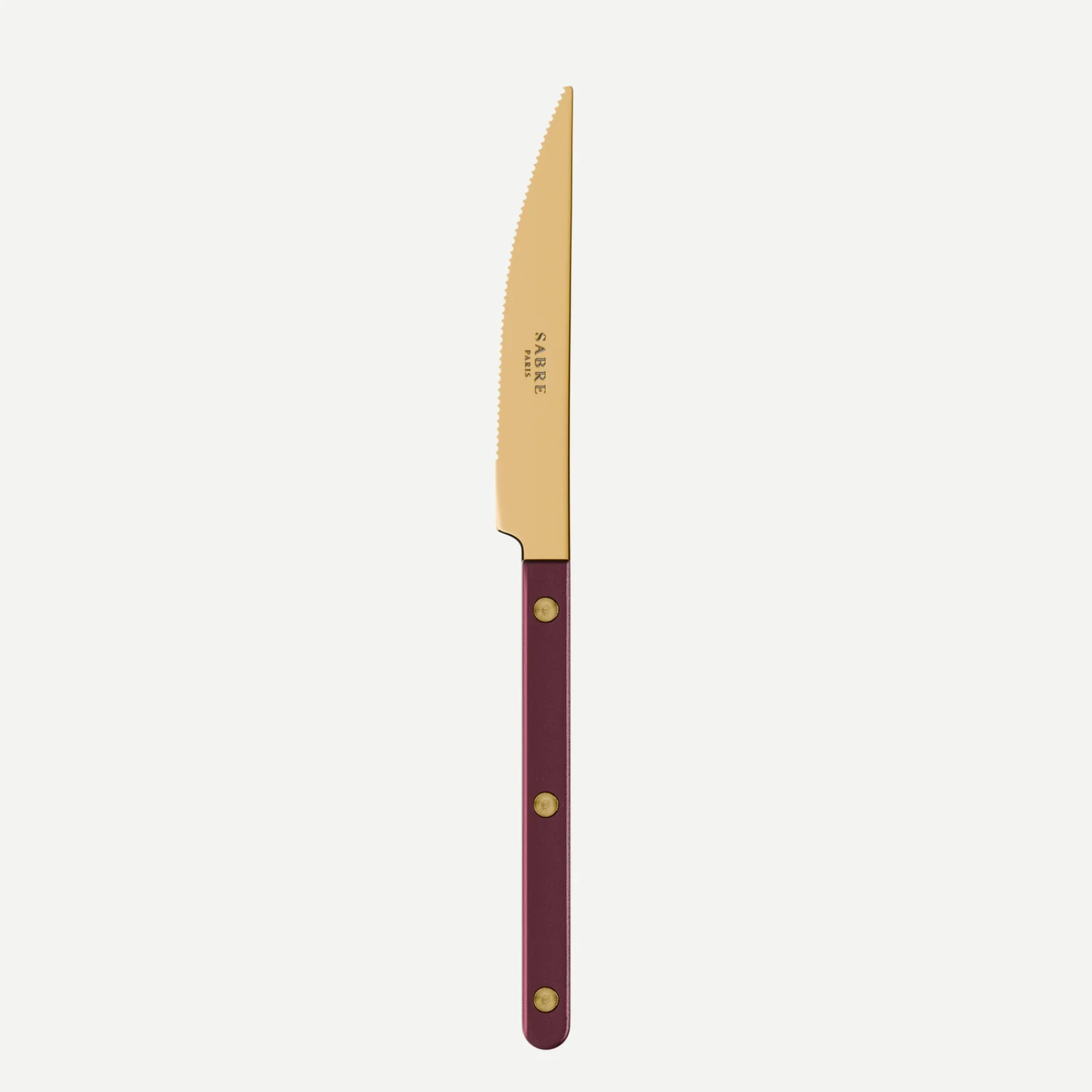 Bistrot couleur Gold Pearly, Aubergine - Couteau de table