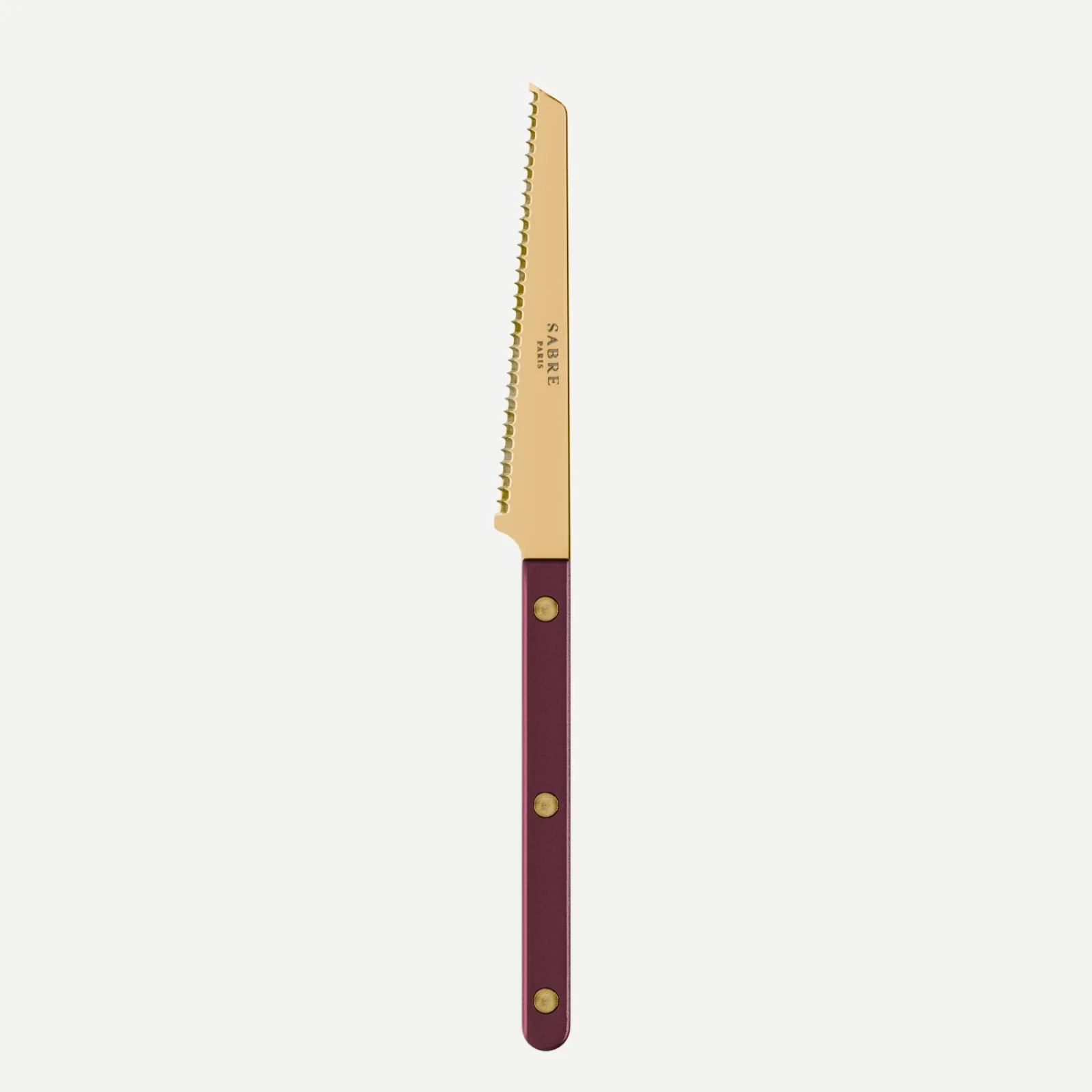 Bistrot couleur Gold Pearly, Aubergine - Couteau à tomate
