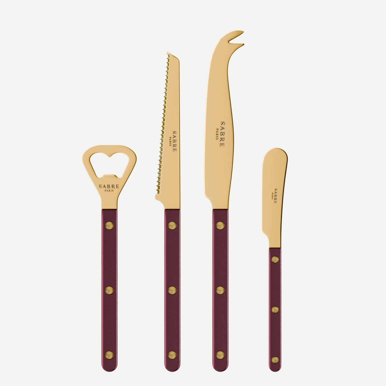 Bistrot couleur Gold Pearly, Aubergine - Set apéro Bistrot