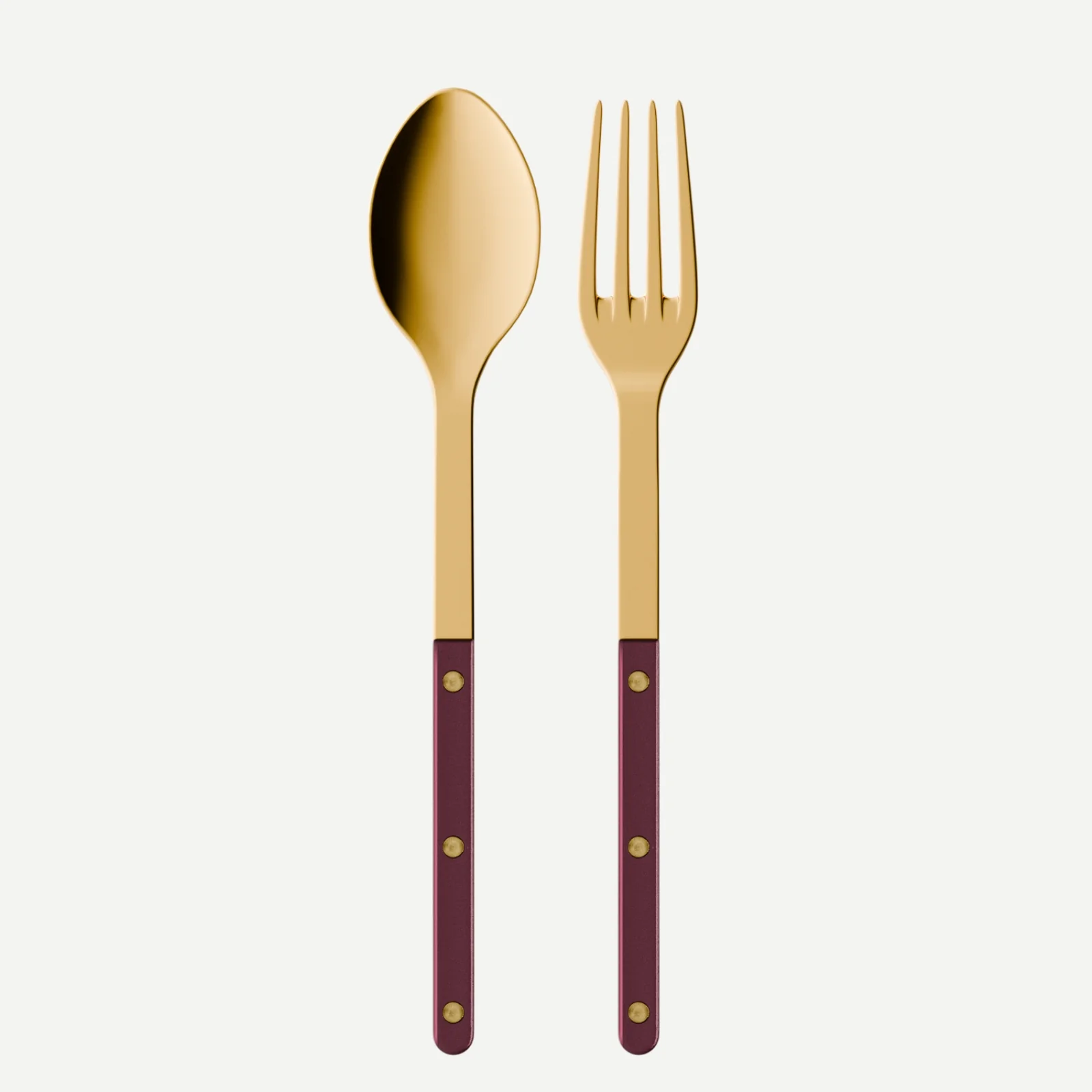 Bistrot couleur Gold Pearly, Aubergine - Couverts de service