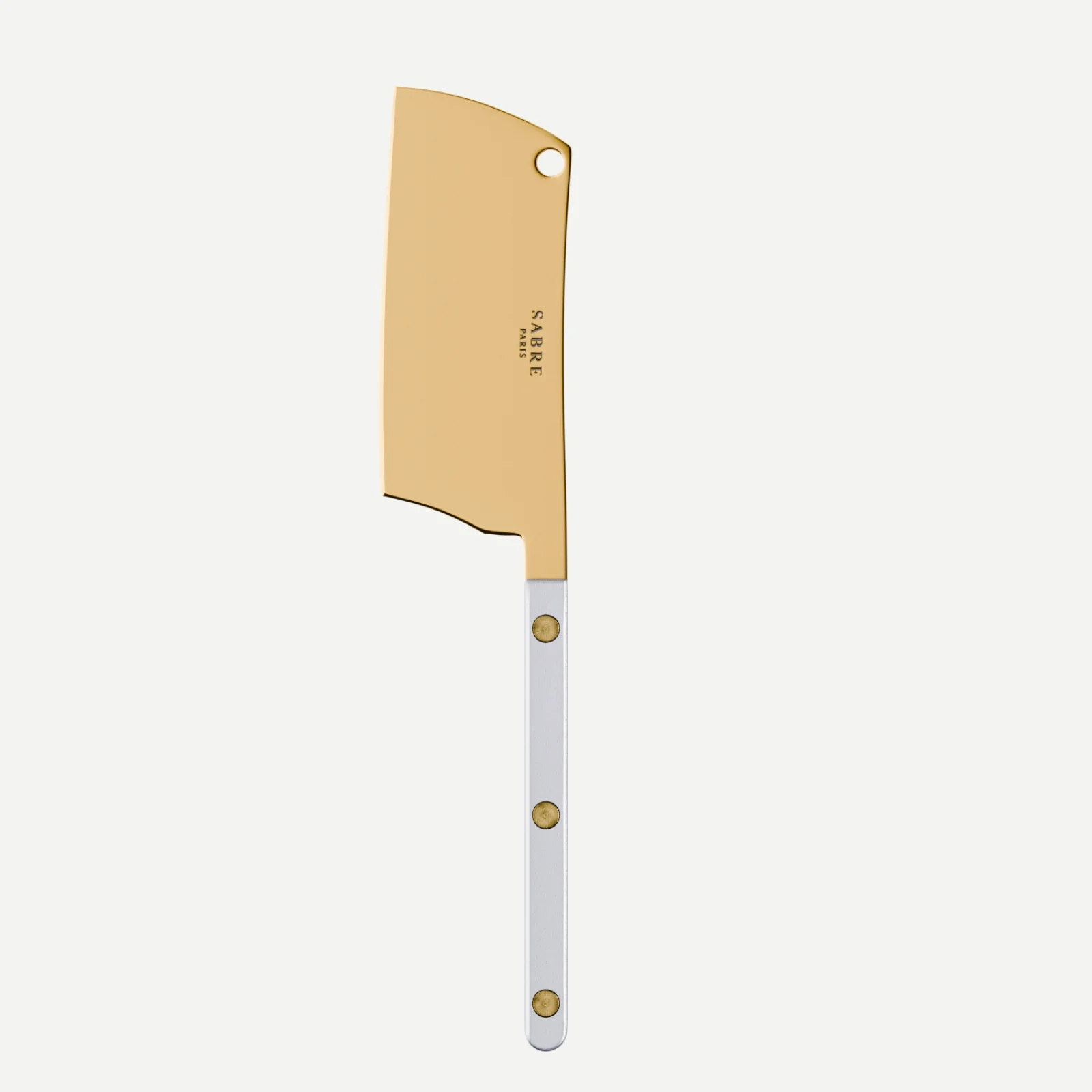 Bistrot couleur Gold Pearly, Blanc - Couperet à fromage