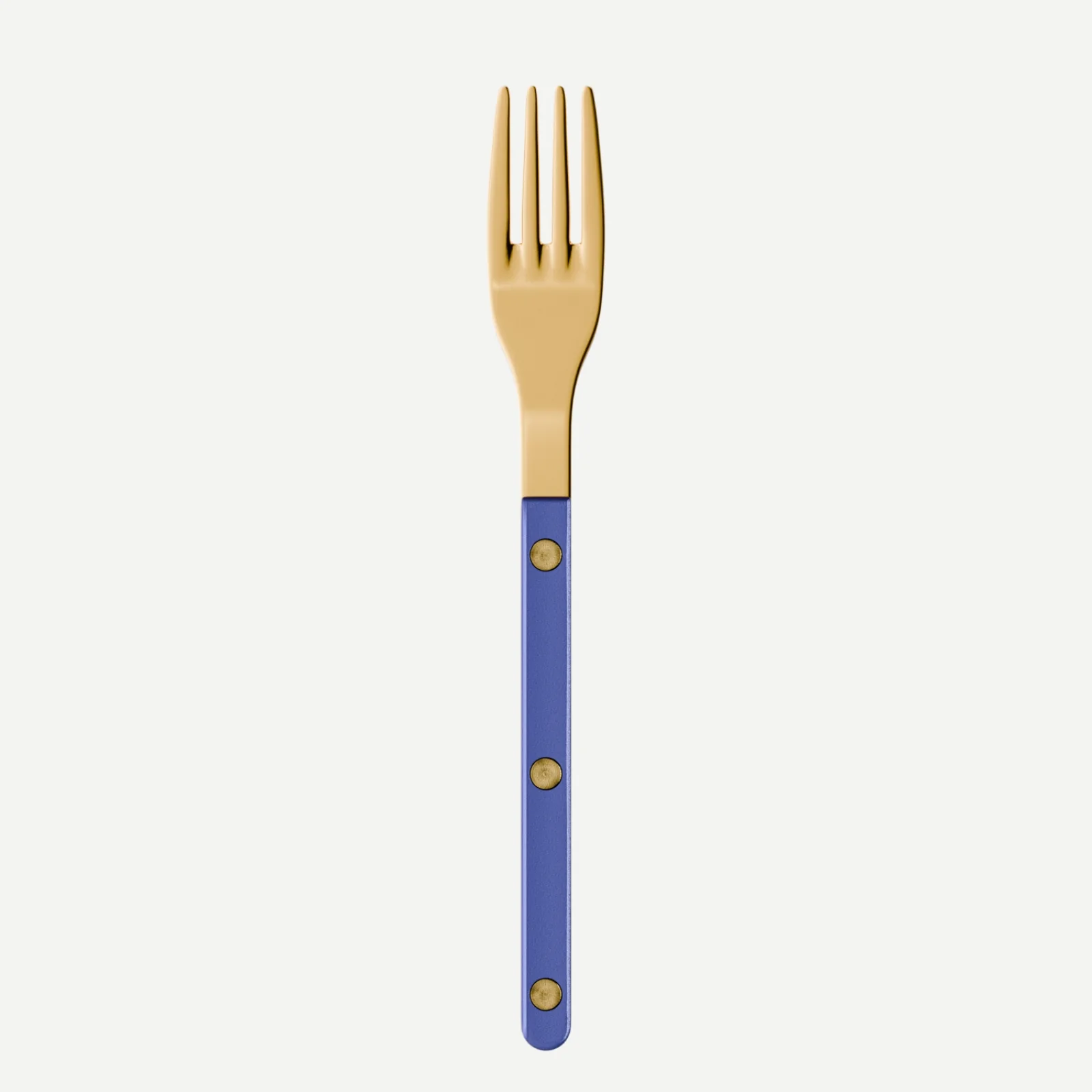 Bistrot couleur Gold Pearly, Bleu outremer - Fourchette à dessert