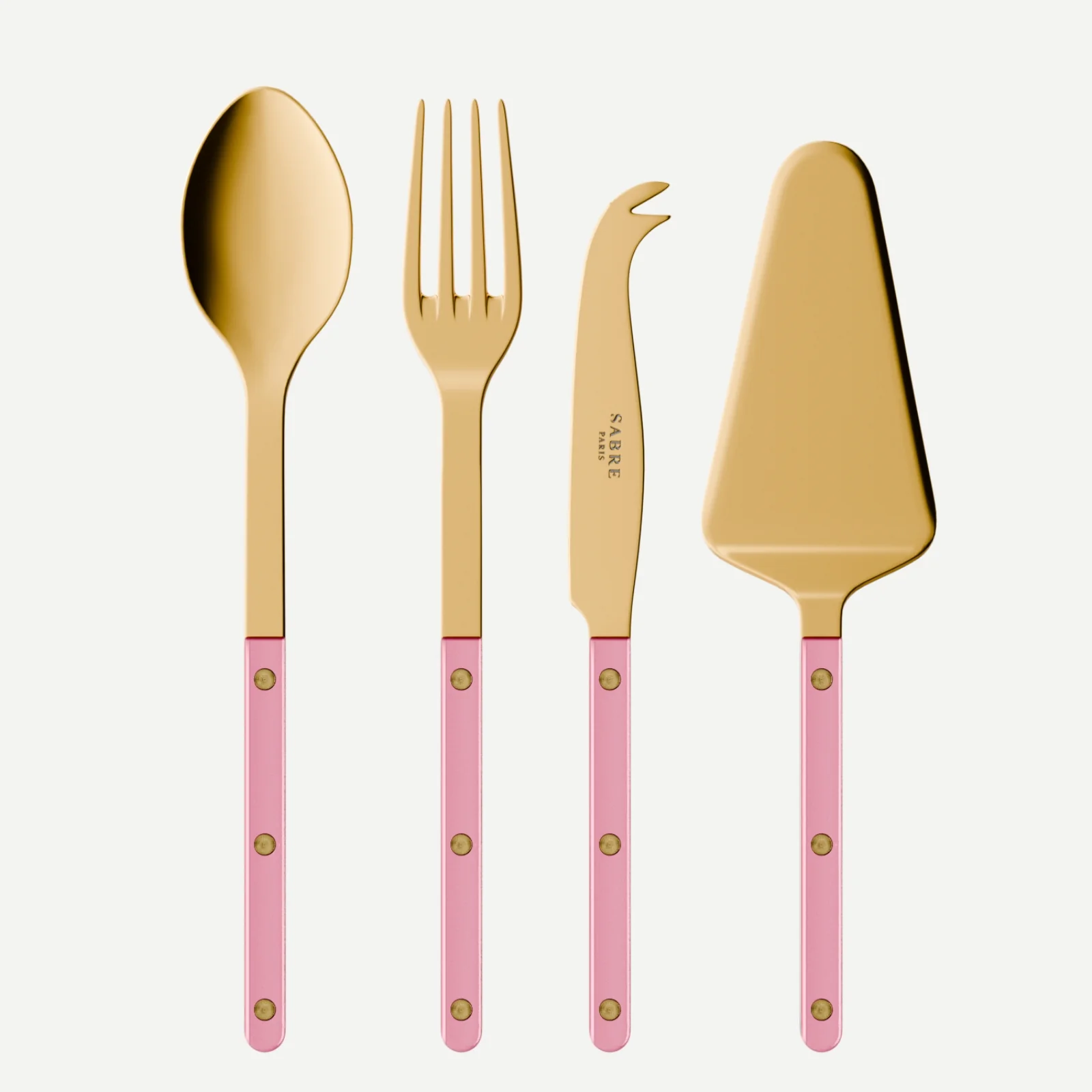 Bistrot couleur Gold Pearly, Rose dragée - Set Les Essentiels Bistrot - ensemble de 4 couverts de service