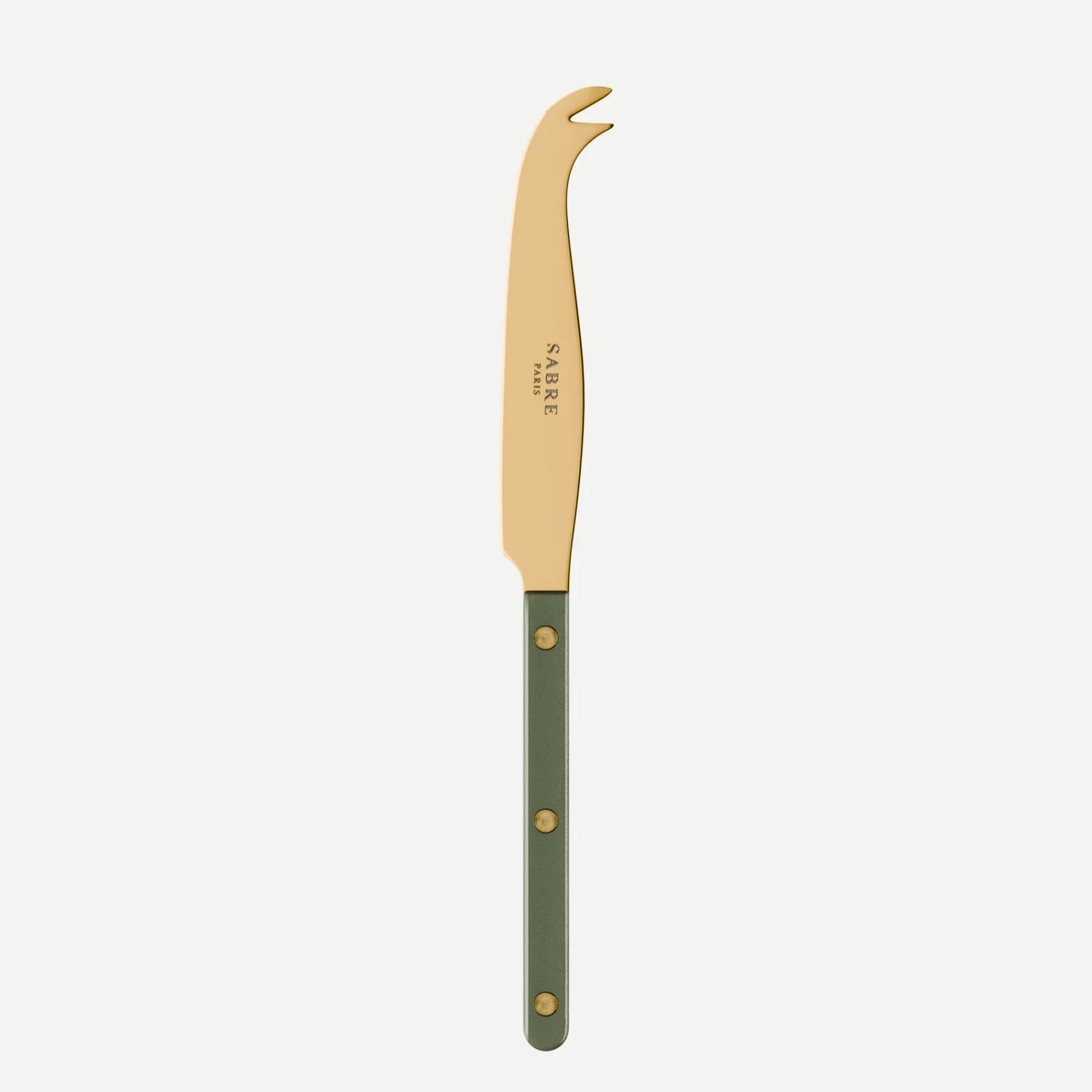 Bistrot couleur Gold Pearly, Vert foncé - Couteau à fromage GM