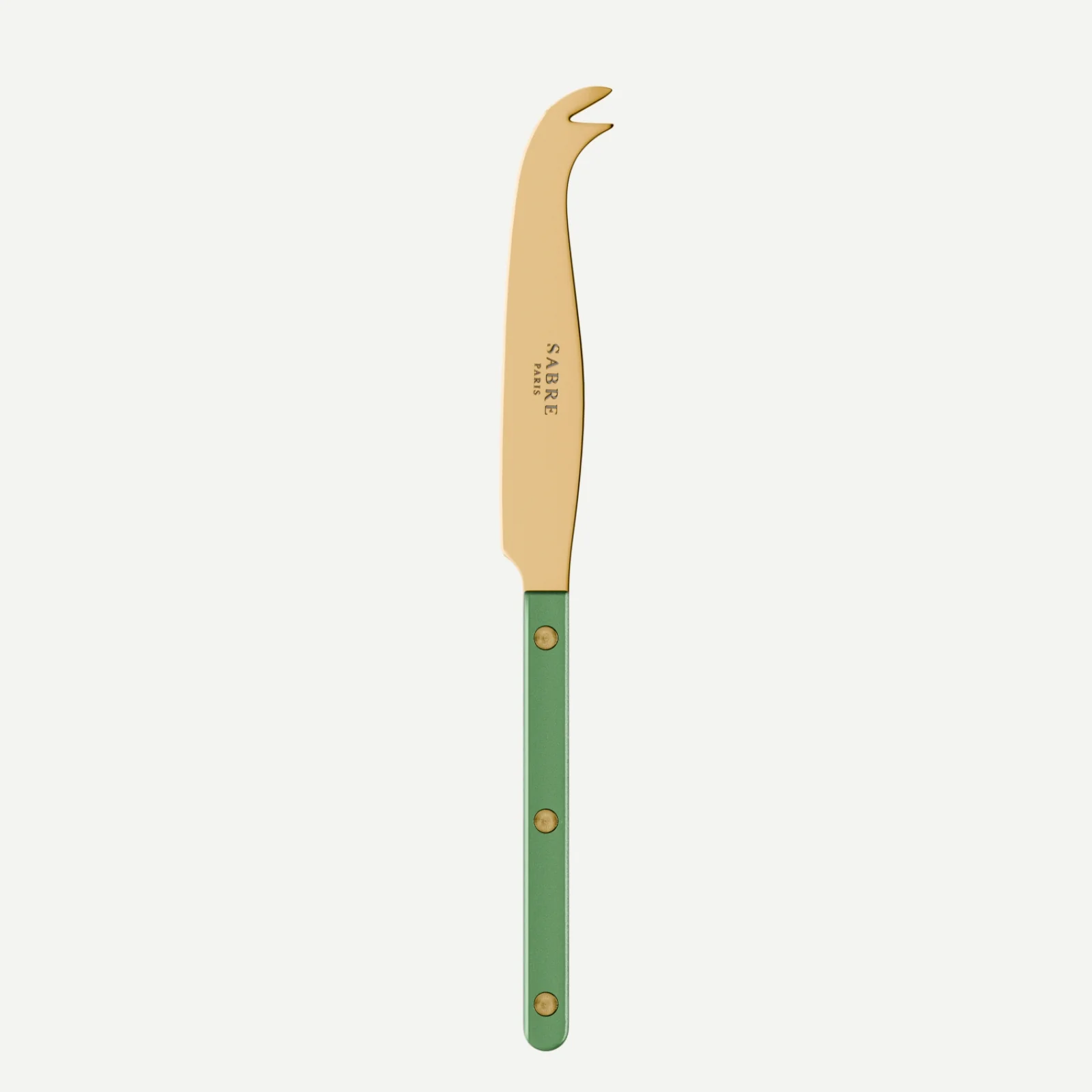 Bistrot couleur Gold Pearly, Vert jardin - Couteau à fromage GM