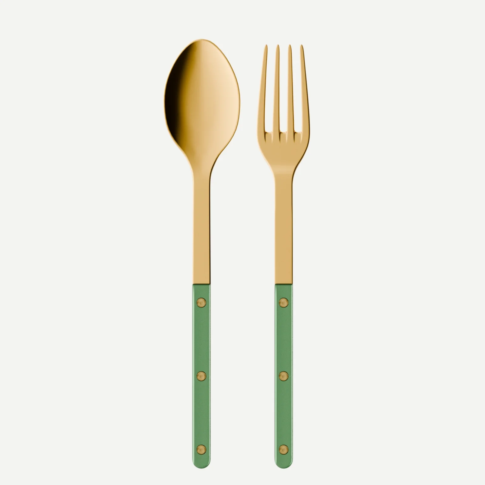 Bistrot couleur Gold Pearly, Vert jardin - Couverts de service