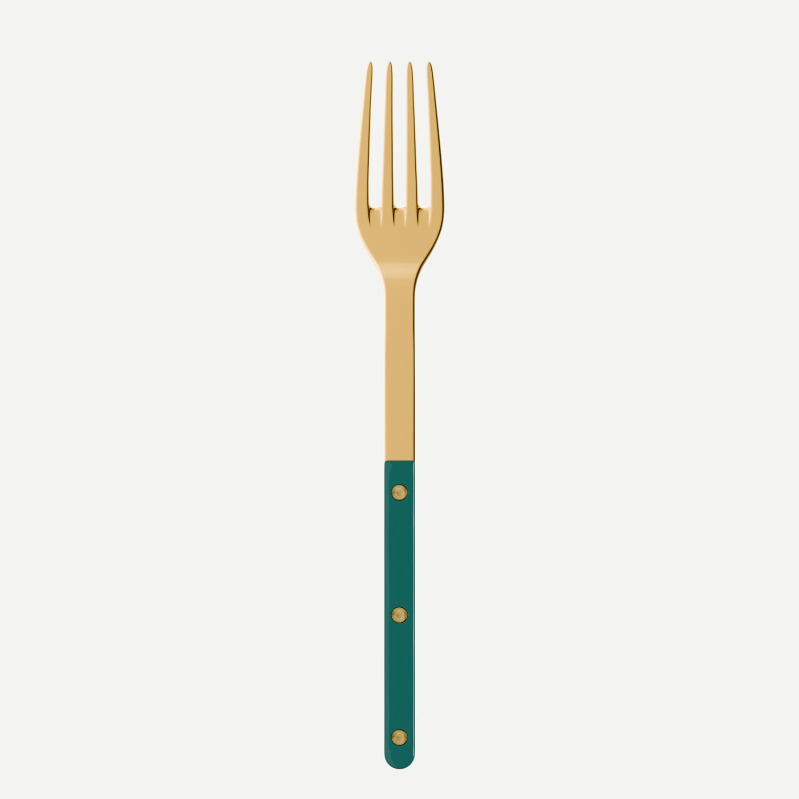 Bistrot couleur Gold Uni, Bleu canard - Fourchette de service