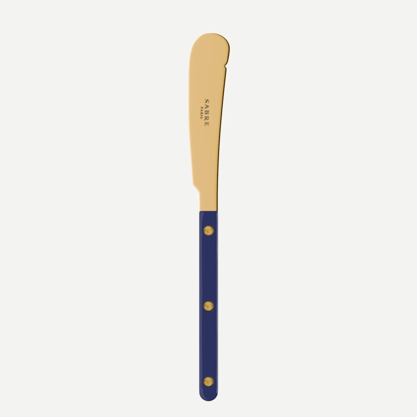 Bistrot couleur Gold Uni, Bleu marine - Couteau à beurre