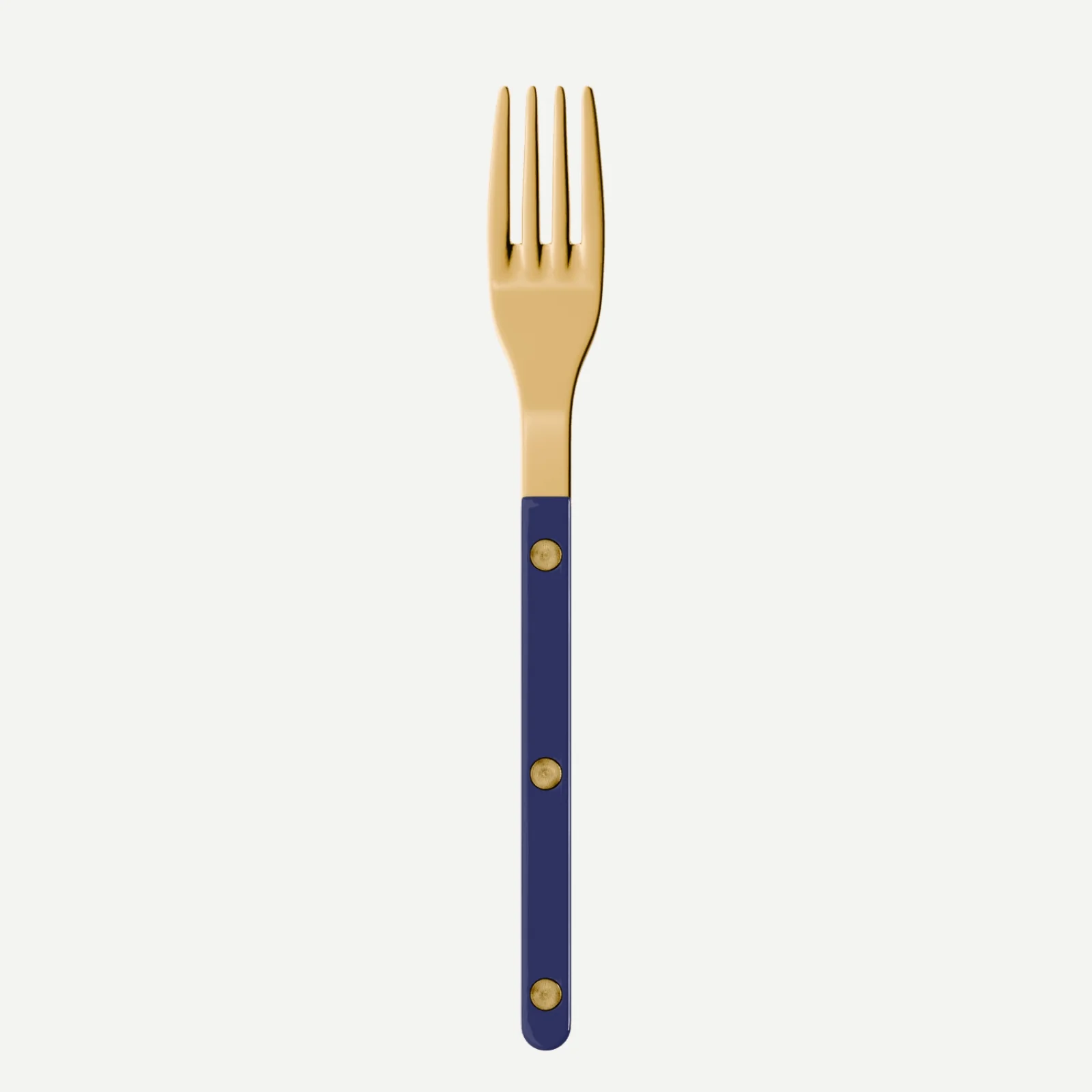 Bistrot couleur Gold Uni, Bleu marine - Fourchette à dessert