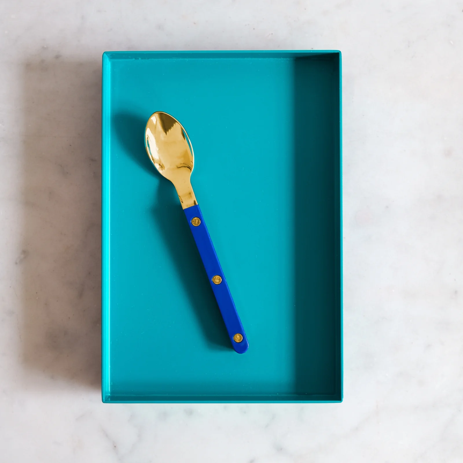 Bistrot couleur Gold Uni, Bleu outremer - Cuillère à expresso - Image 2