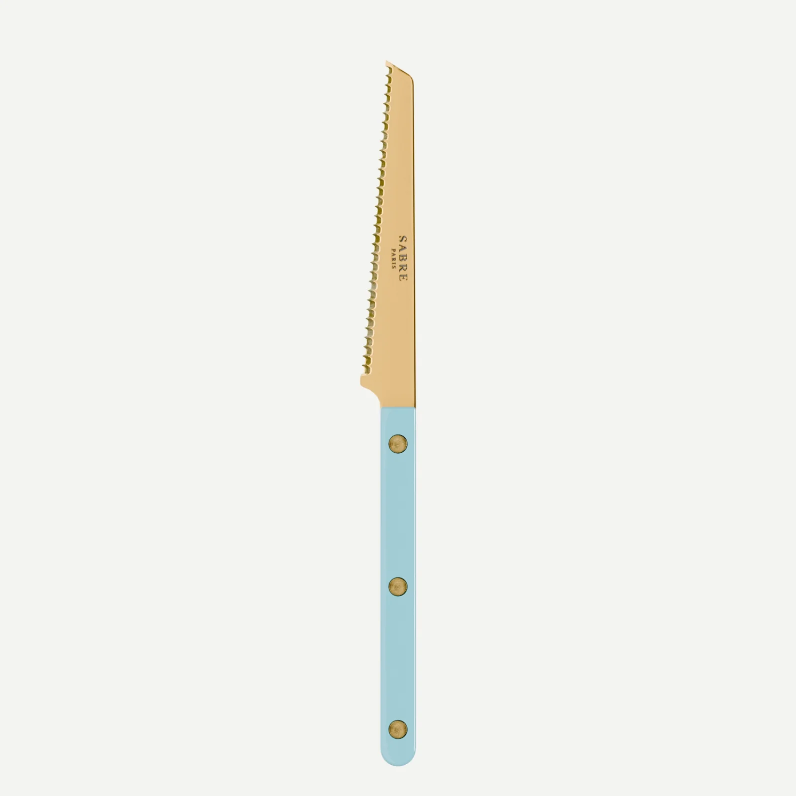 Bistrot couleur Gold Uni, Bleu pastel - Couteau à tomate