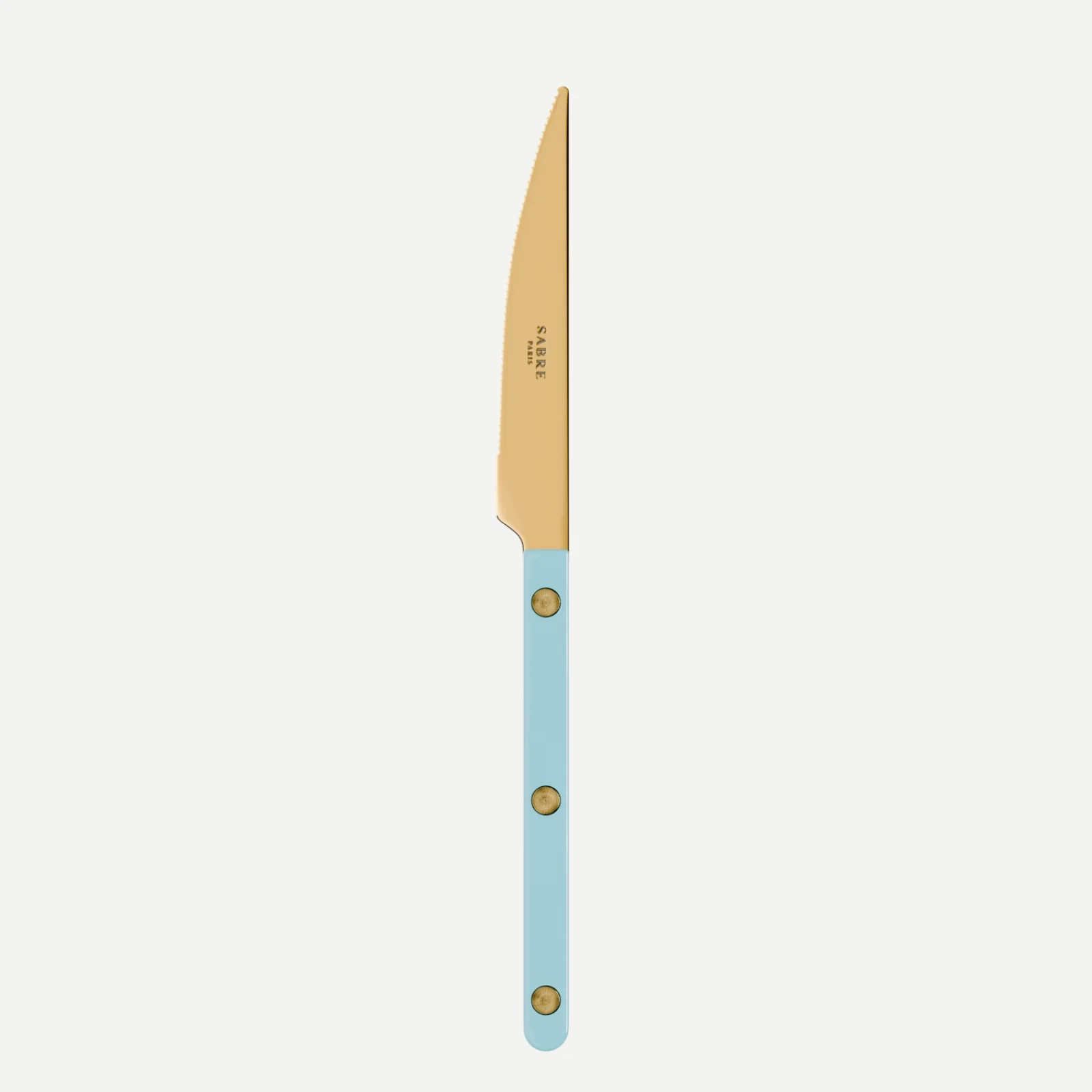 Bistrot couleur Gold Uni, Bleu pastel - Couteau à dessert