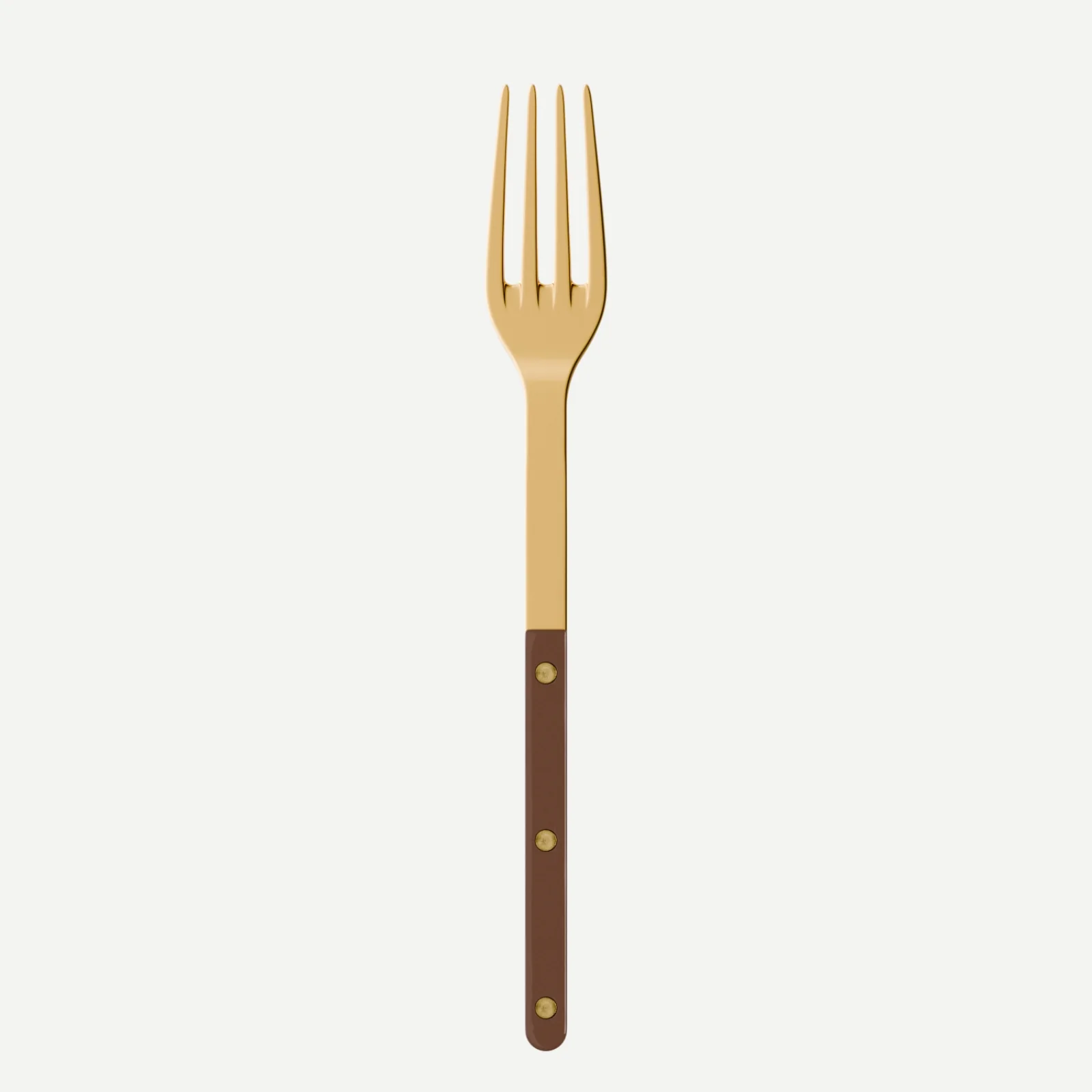 Bistrot couleur Gold Uni, Chocolat - Fourchette de service