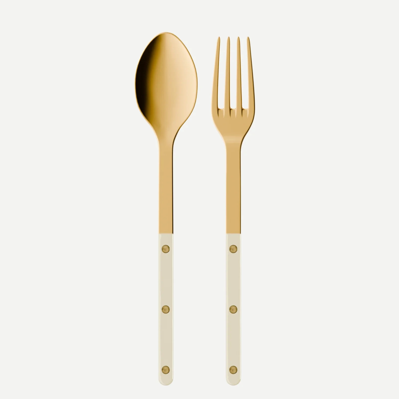 Bistrot couleur Gold Uni, Ivoire - Couverts de service