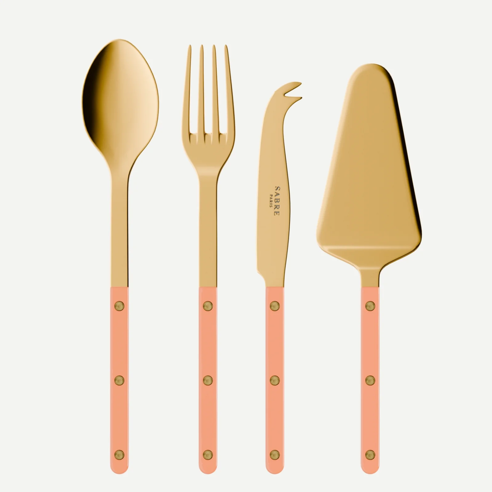 Bistrot couleur Gold Uni, Rose nude - Set Les Essentiels Bistrot - ensemble de 4 couverts de service