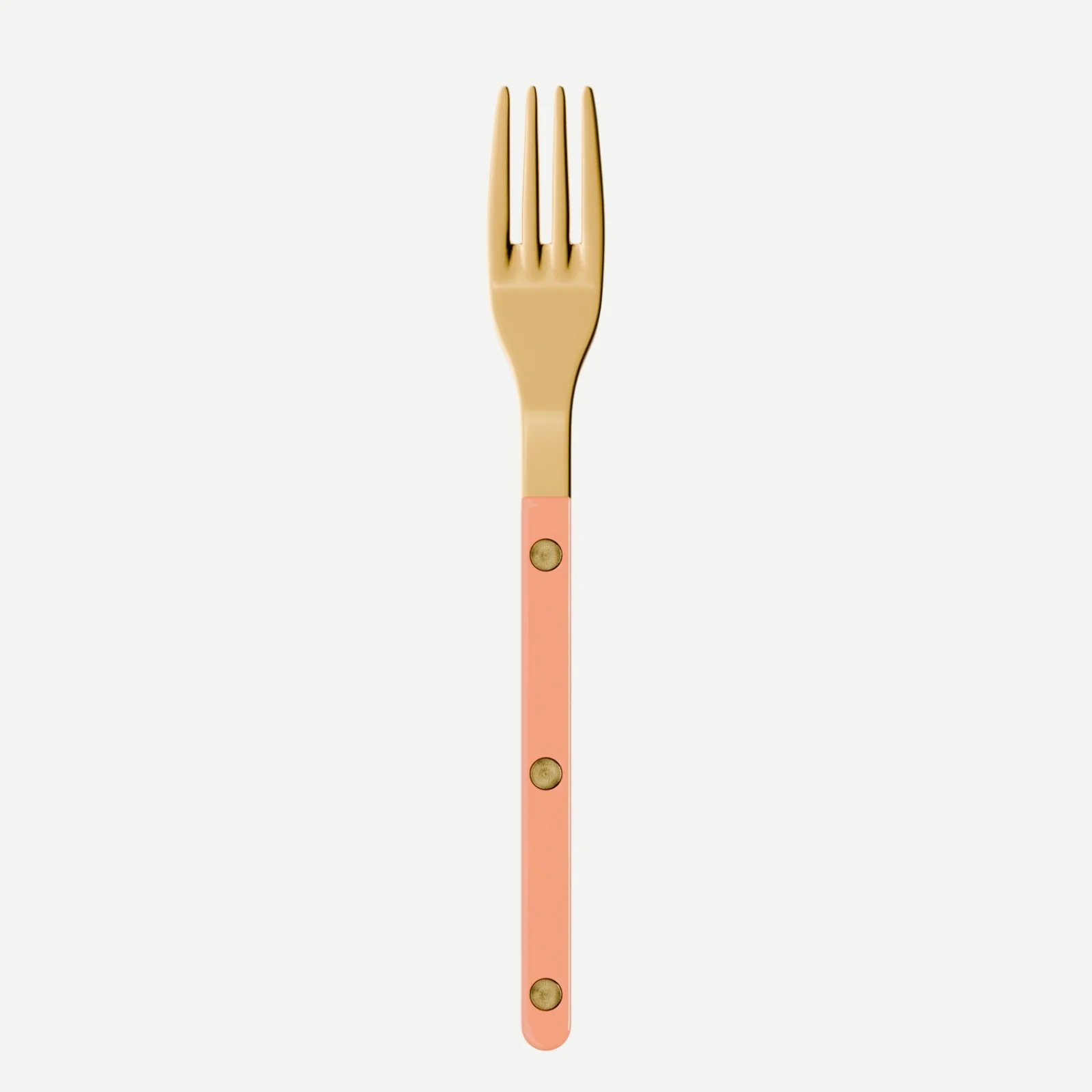 Bistrot couleur Gold Uni, Rose nude - Fourchette à dessert