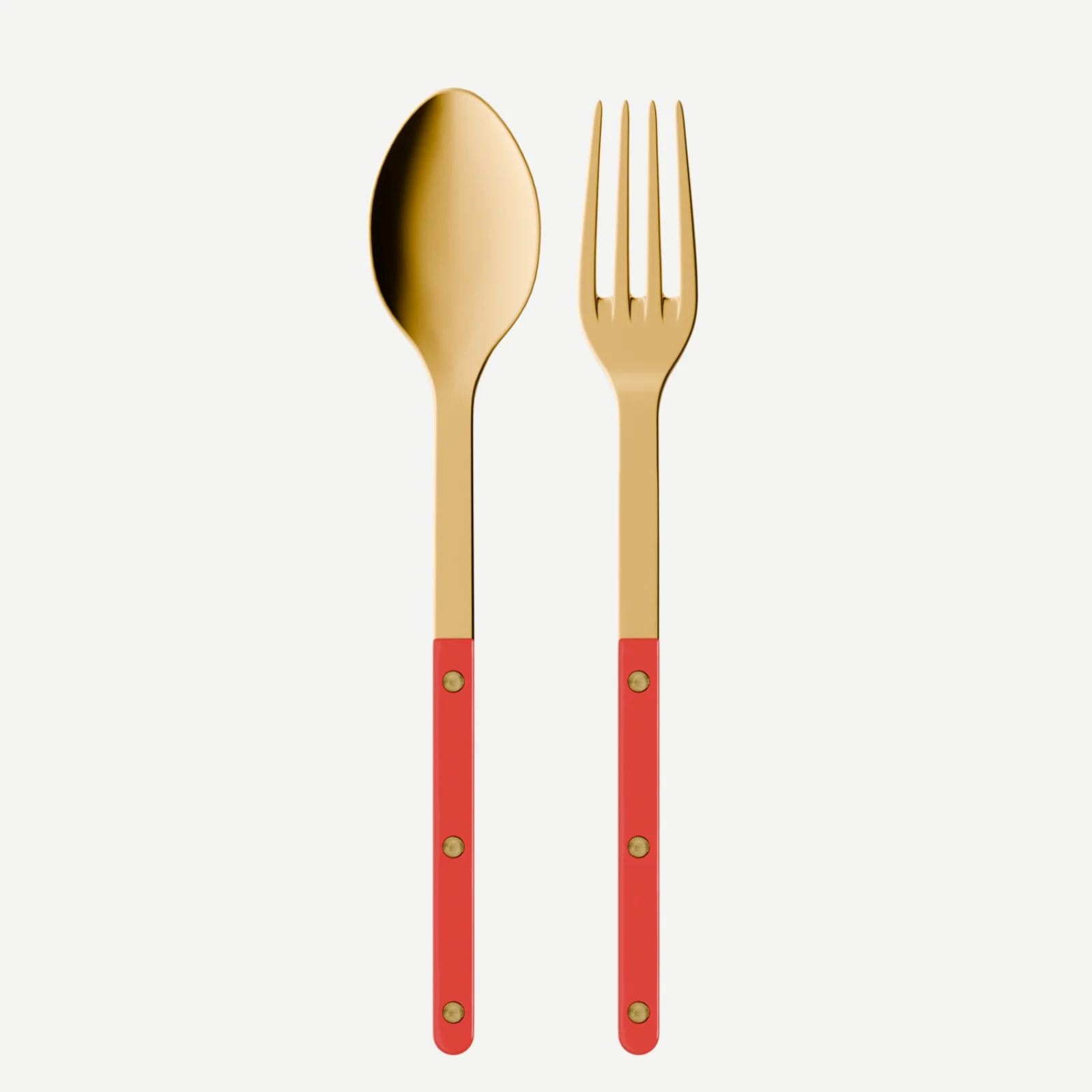 Bistrot couleur Gold Uni, Rouge - Couverts de service