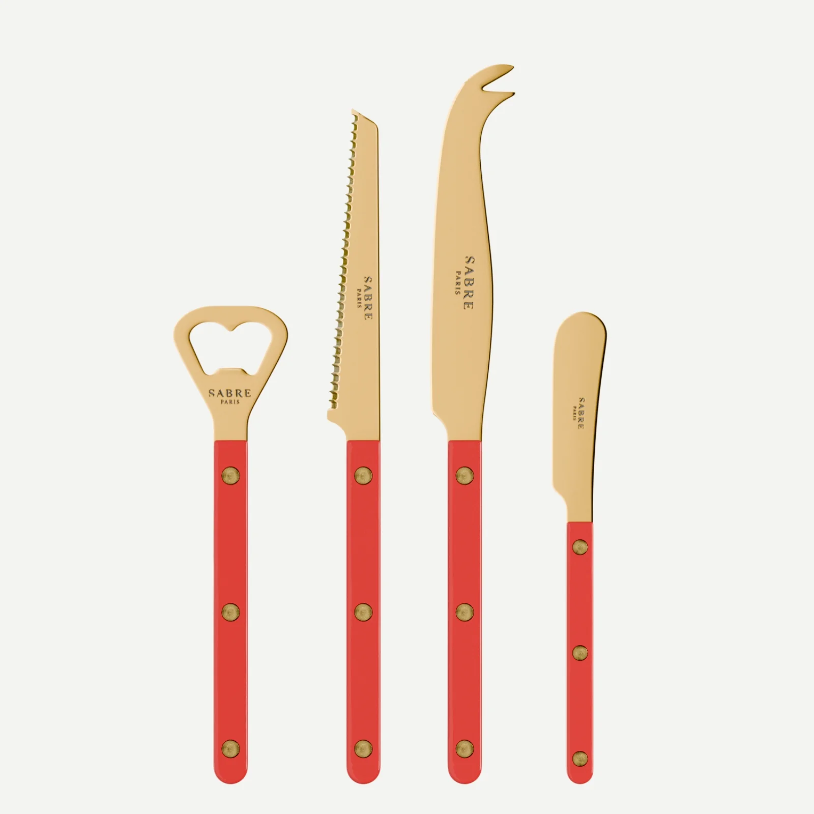 Bistrot couleur Gold Uni, Rouge - Set apéro Bistrot