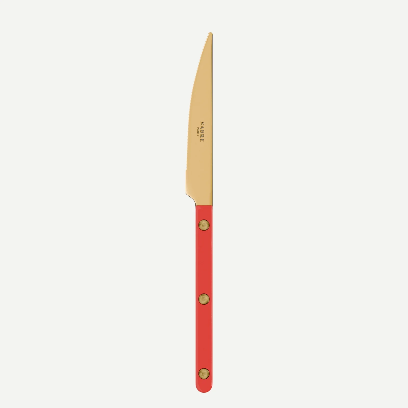 Bistrot couleur Gold Uni, Rouge - Couteau à dessert