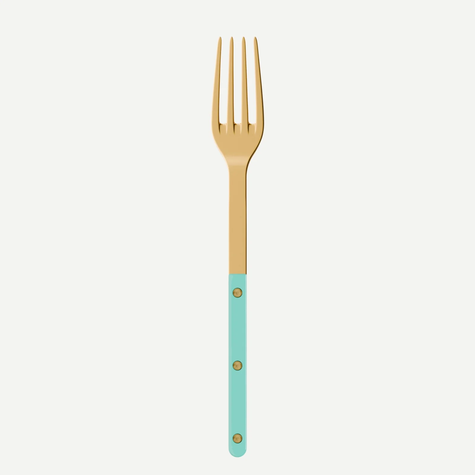 Bistrot couleur Gold Uni, Turquoise - Fourchette de service
