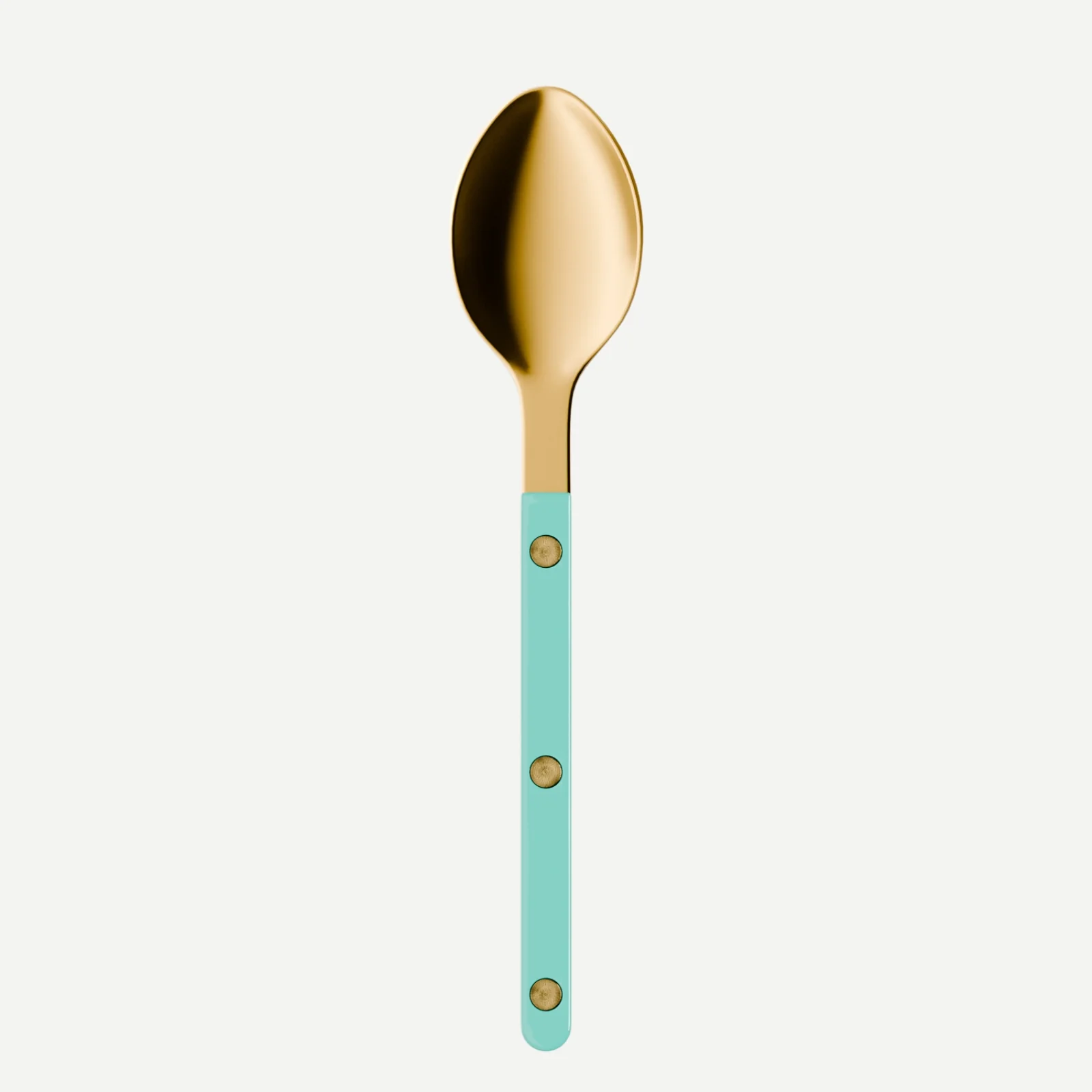 Bistrot couleur Gold Uni, Turquoise - Cuillère à dessert