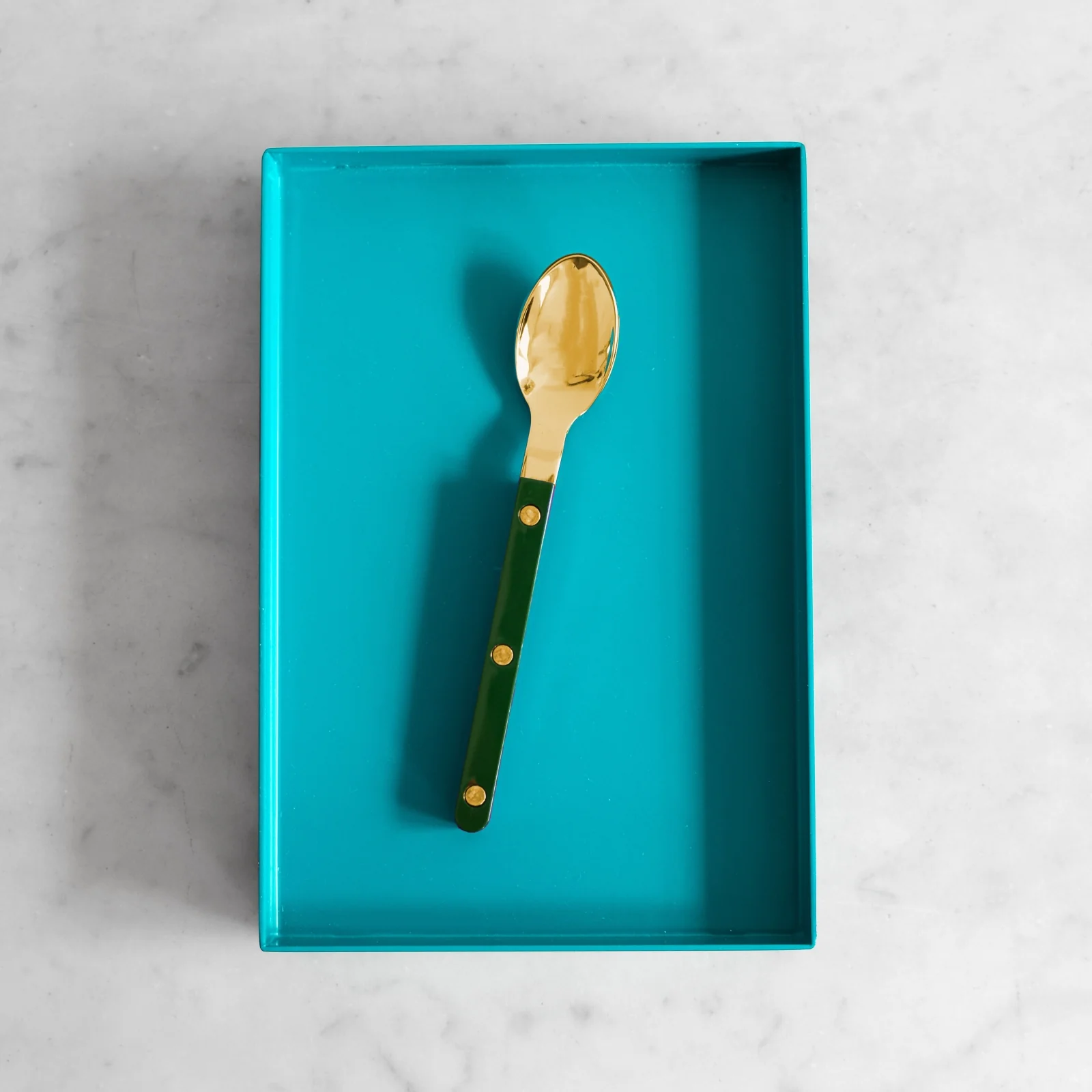 Bistrot couleur Gold Uni, Vert - Cuillère à expresso - Image 2
