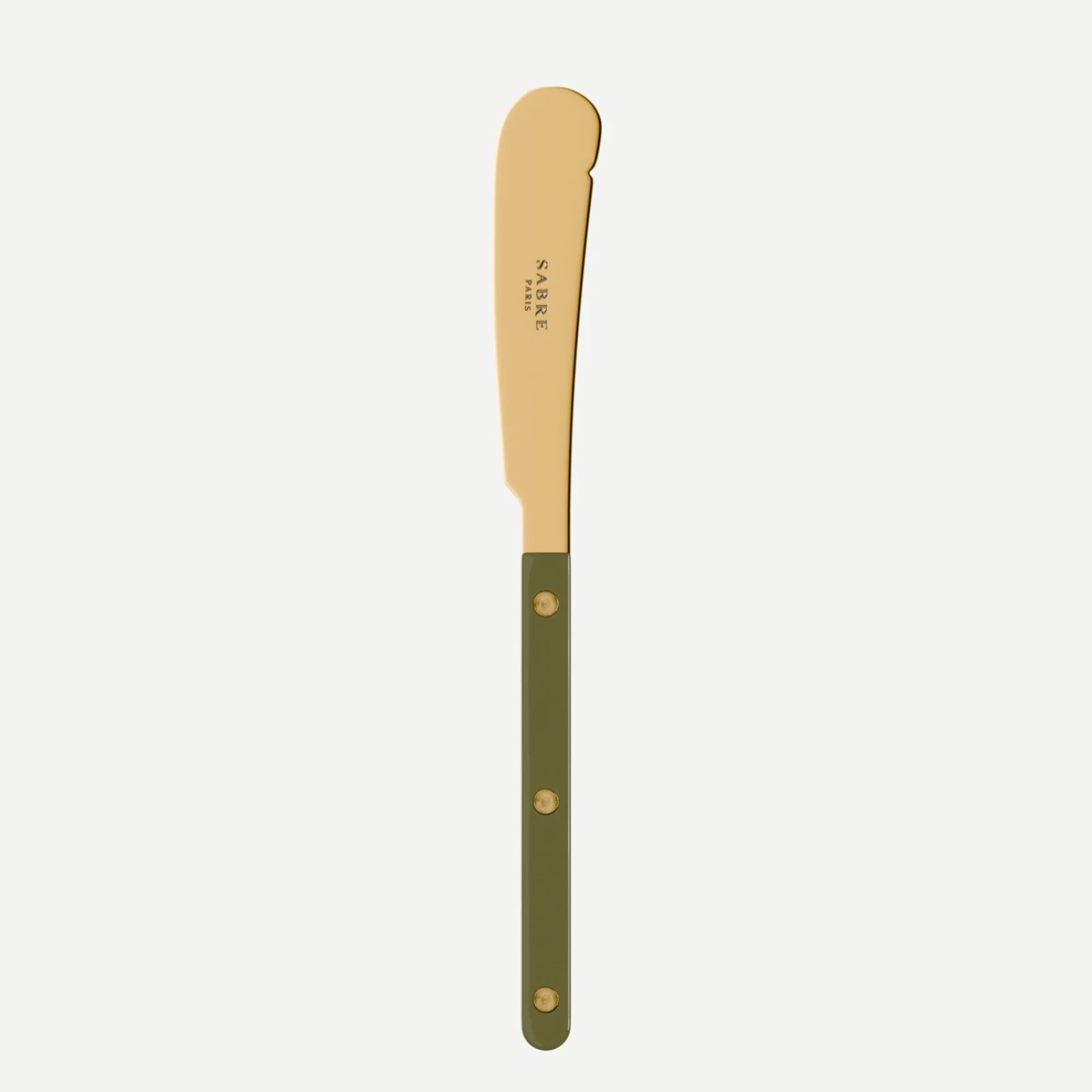 Bistrot couleur Gold Uni, Vert fougère - Couteau à beurre