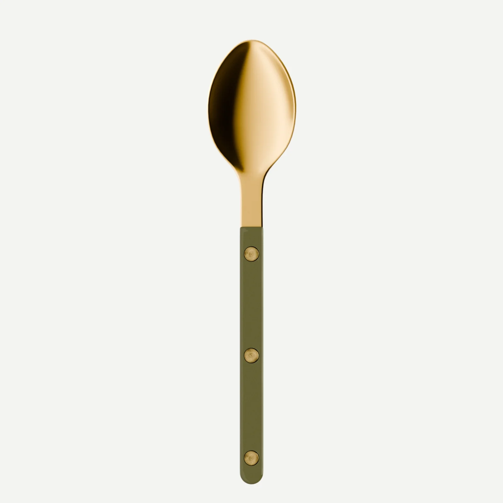 Bistrot couleur Gold Uni, Vert fougère - Cuillère à dessert