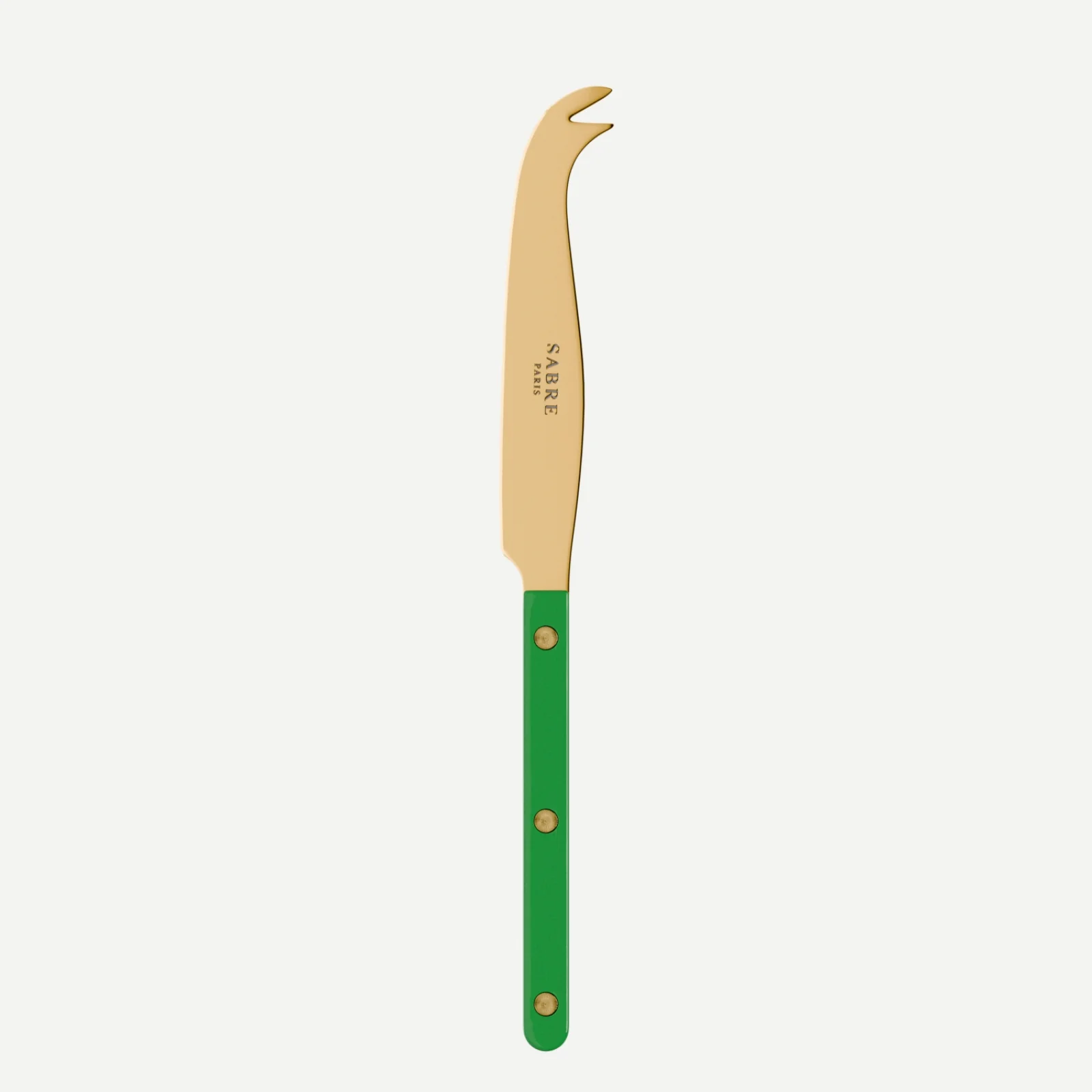 Bistrot couleur Gold Uni, Vert jardin - Couteau à fromage GM