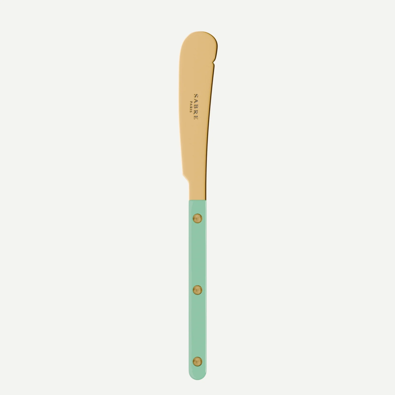 Bistrot couleur Gold Uni, Vert pastel - Couteau à beurre