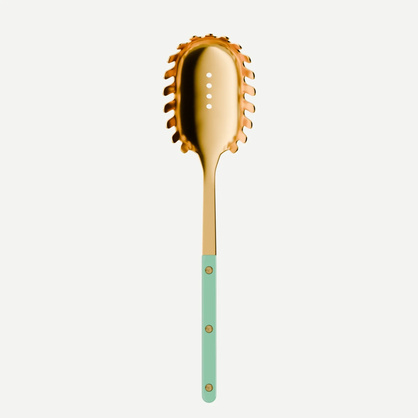 Bistrot couleur Gold Uni, Vert pastel - Cuillère à spaghetti