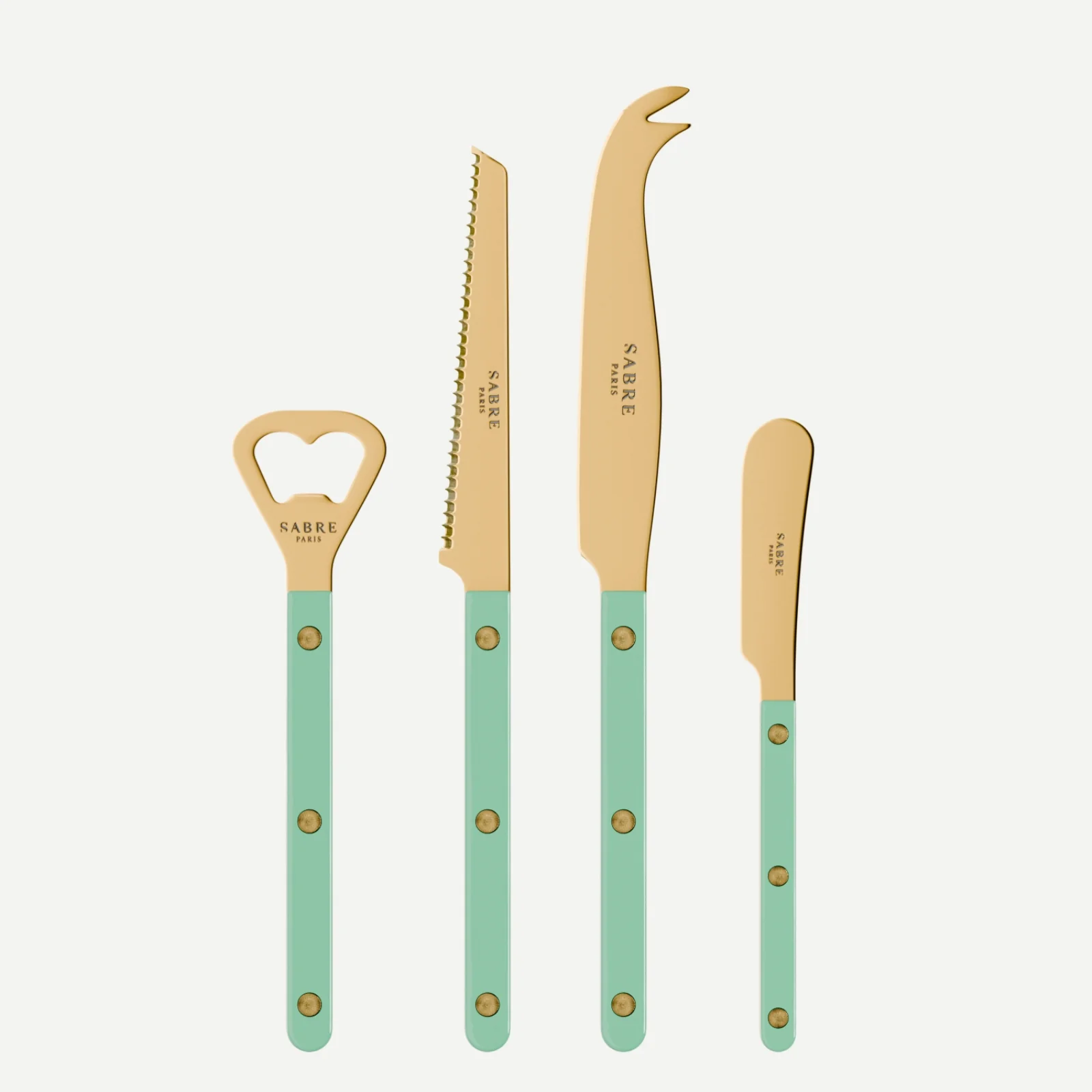 Bistrot couleur Gold Uni, Vert pastel - Set apéro Bistrot