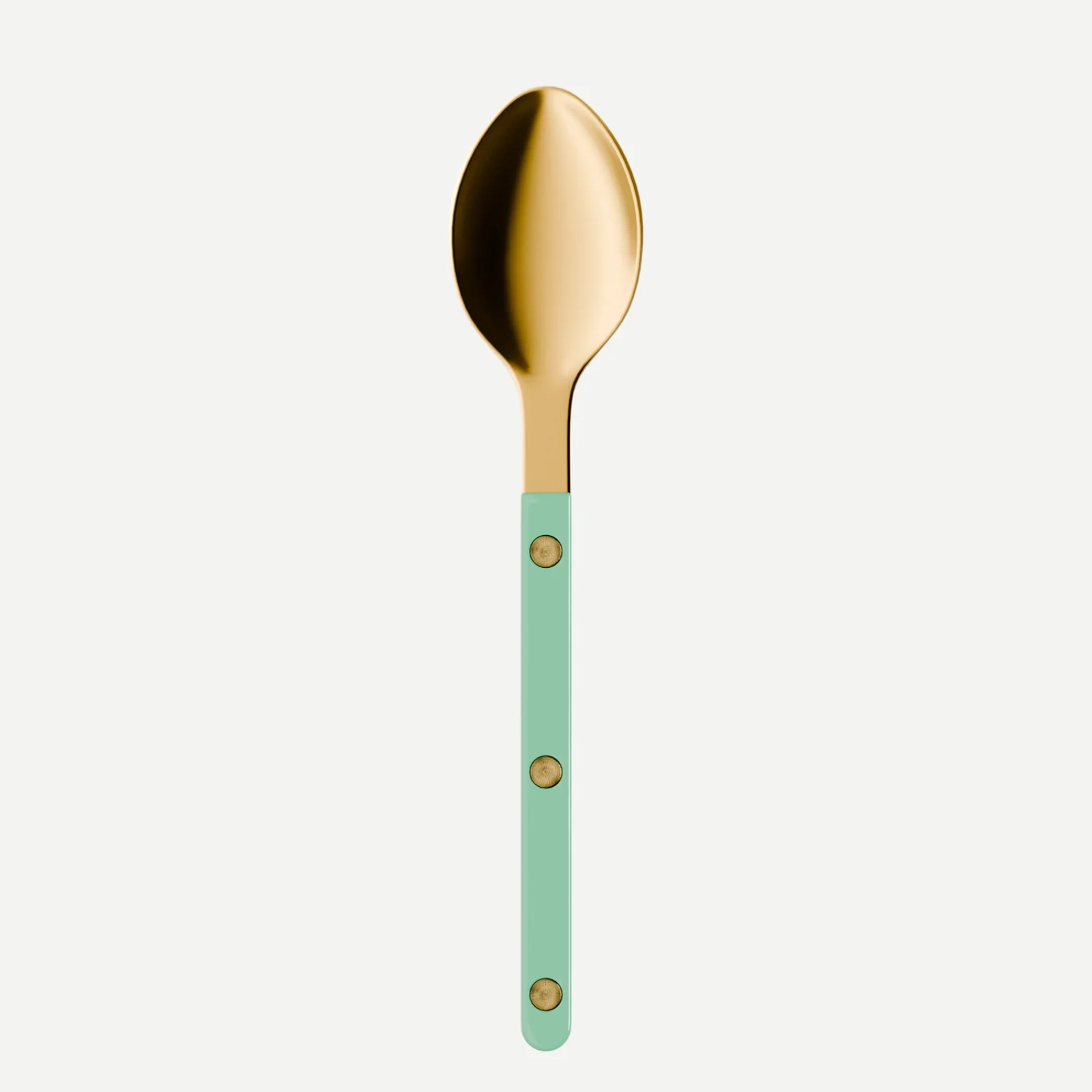 Bistrot couleur Gold Uni, Vert pastel - Cuillère à dessert