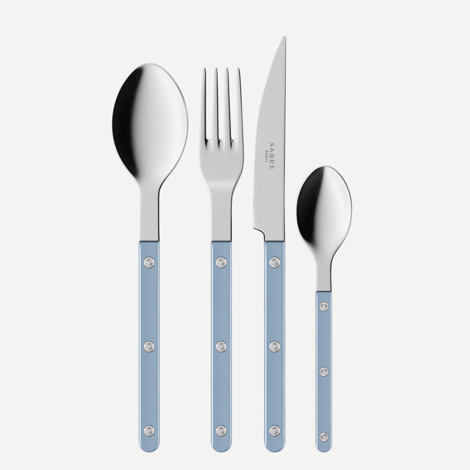 Bistrot Pearly, Bleu clair - Ménagère 24 pièces