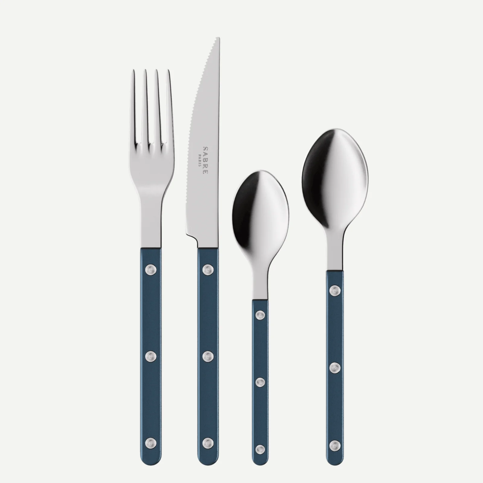 Bistrot Pearly, Bleu nuit - Set de 4 couverts de table