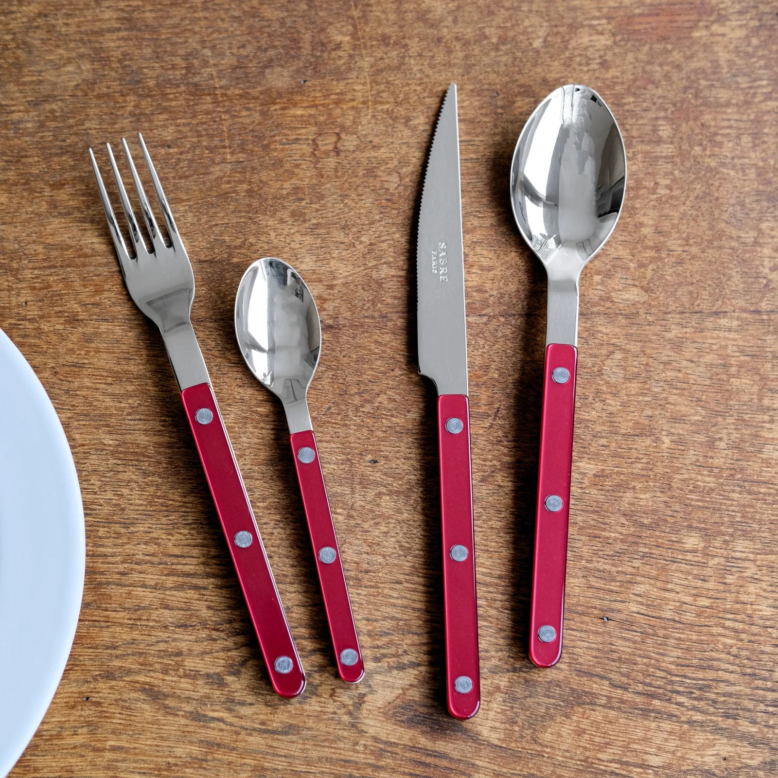 Bistrot Pearly, Rouge - Couteau de table - Image 2