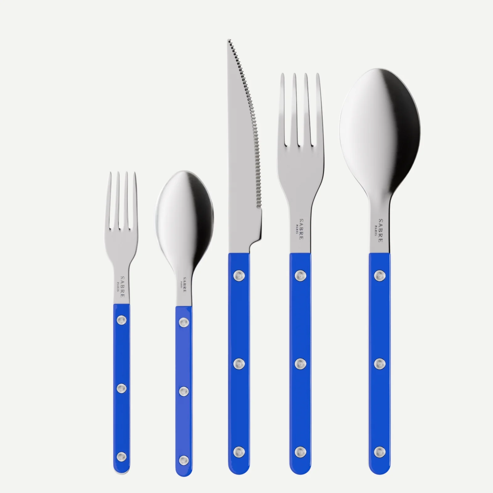Bistrot Sabre Paris x Motel A Miio, Ivoire / Bleu outremer - Set de 5 couverts de table - Image 4