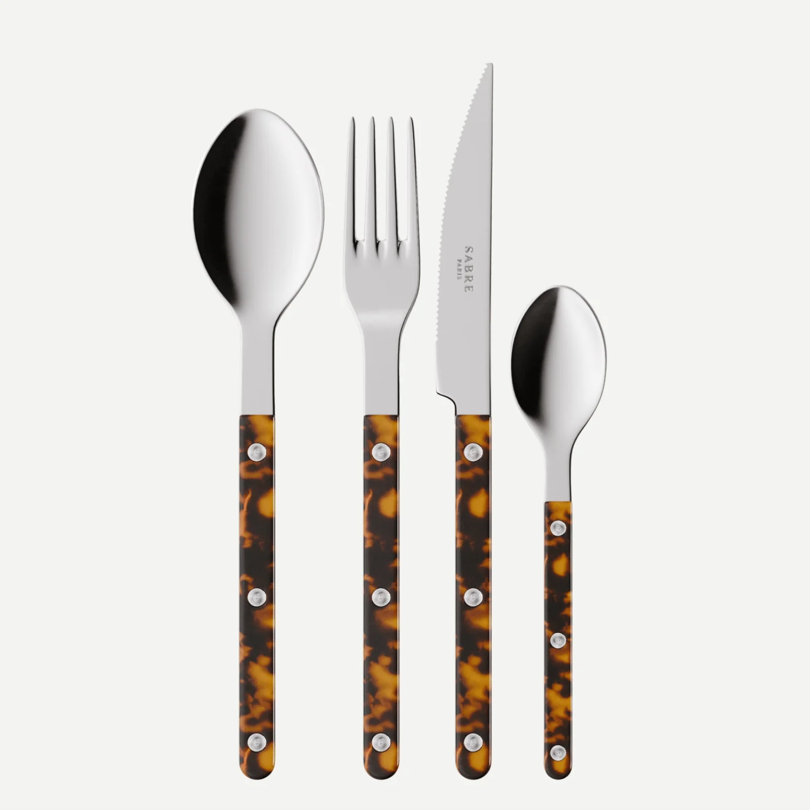 Bistrot Tortue, Effet Écaille - Ménagère 48 pièces