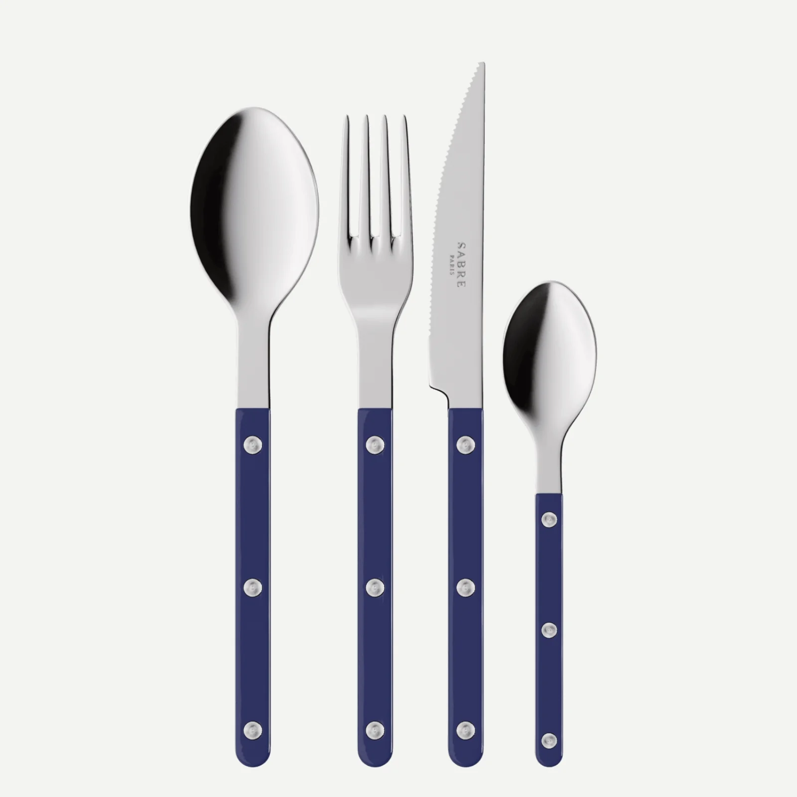 Bistrot Uni, Bleu marine - Set de 4 couverts de table