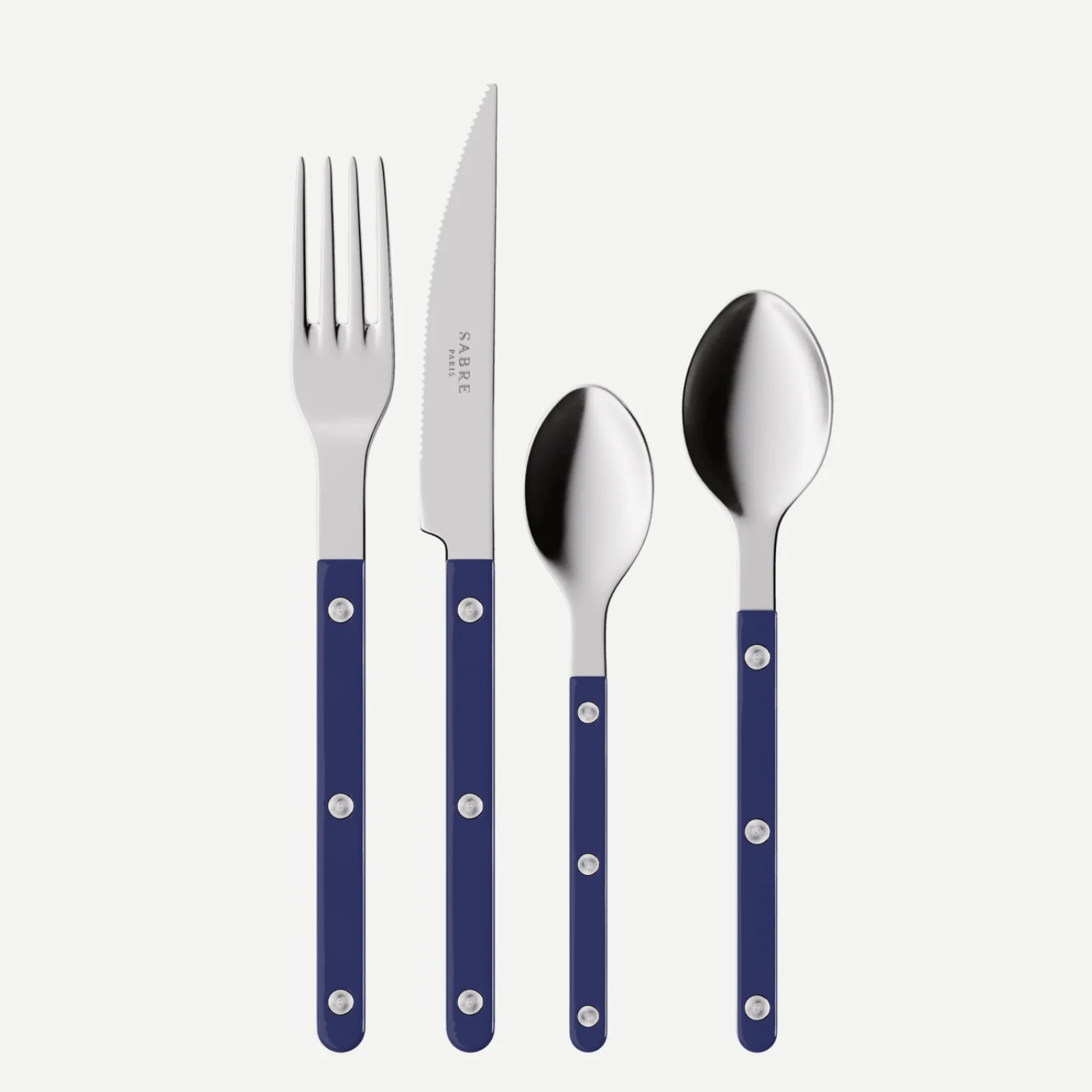 Bistrot Uni, Bleu marine - Set de 4 couverts de table