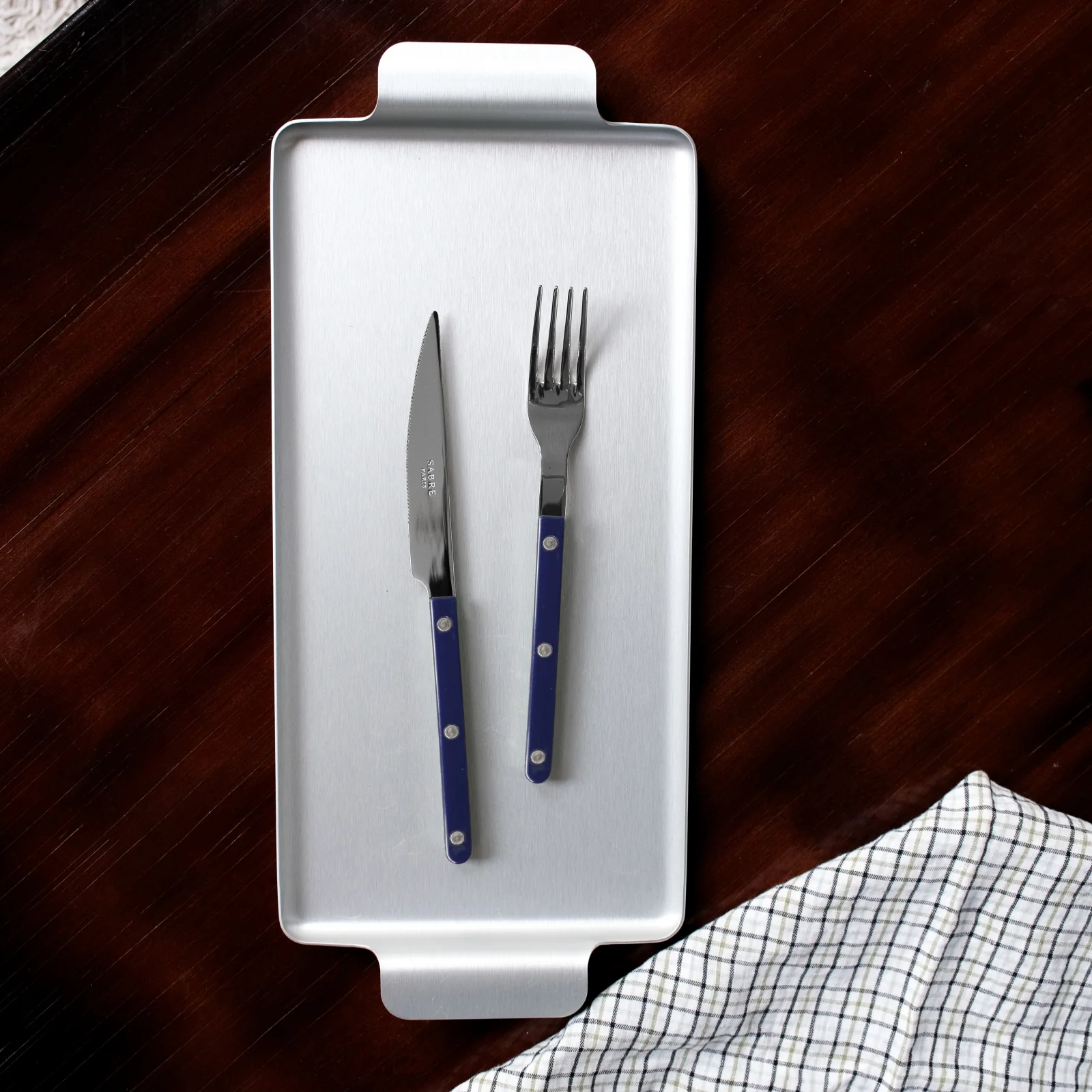 Bistrot Uni, Bleu marine - Set de 4 couverts de table - Image 3