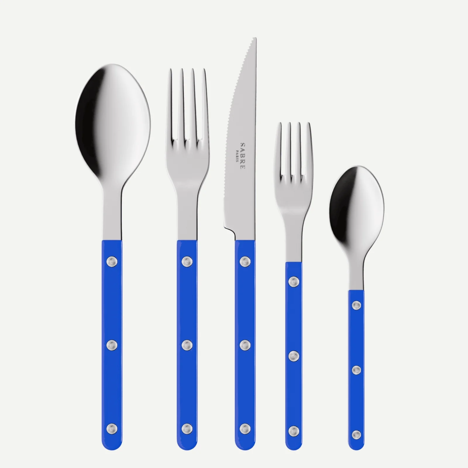Bistrot Uni, Bleu outremer - Set de 5 couverts de table