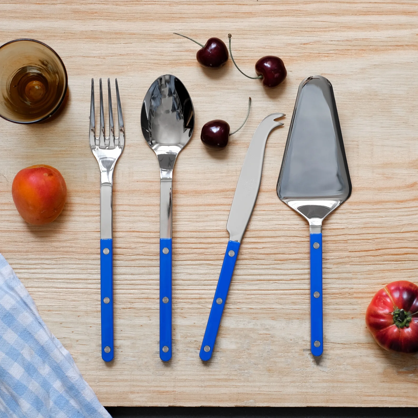 Bistrot Uni, Bleu outremer - Set Les Essentiels Bistrot - ensemble de 4 couverts de service - Image 2