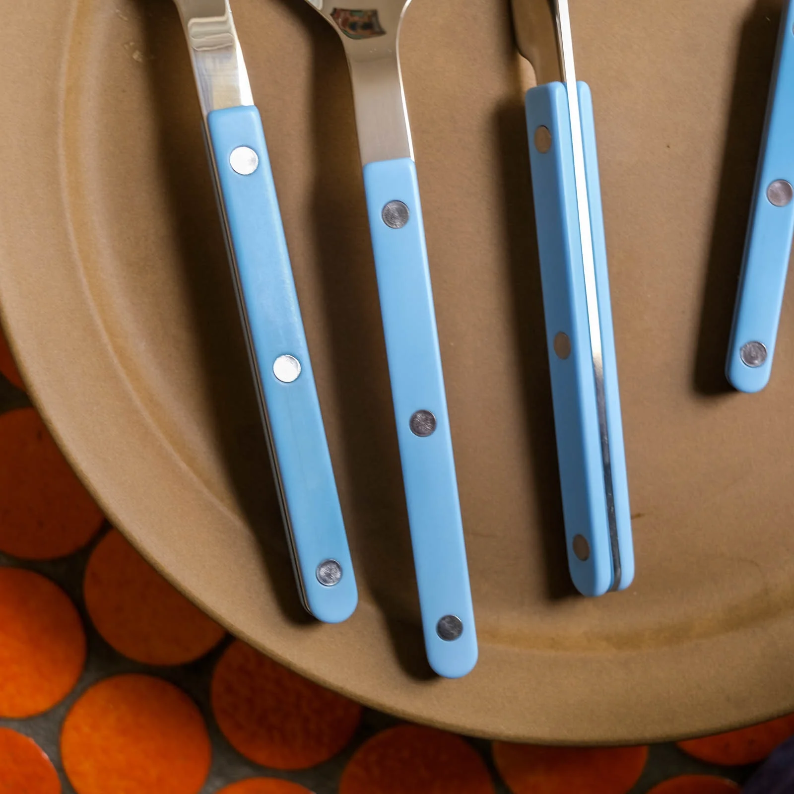 Bistrot Uni, Bleu pastel - Set de 5 couverts de table - Image 4
