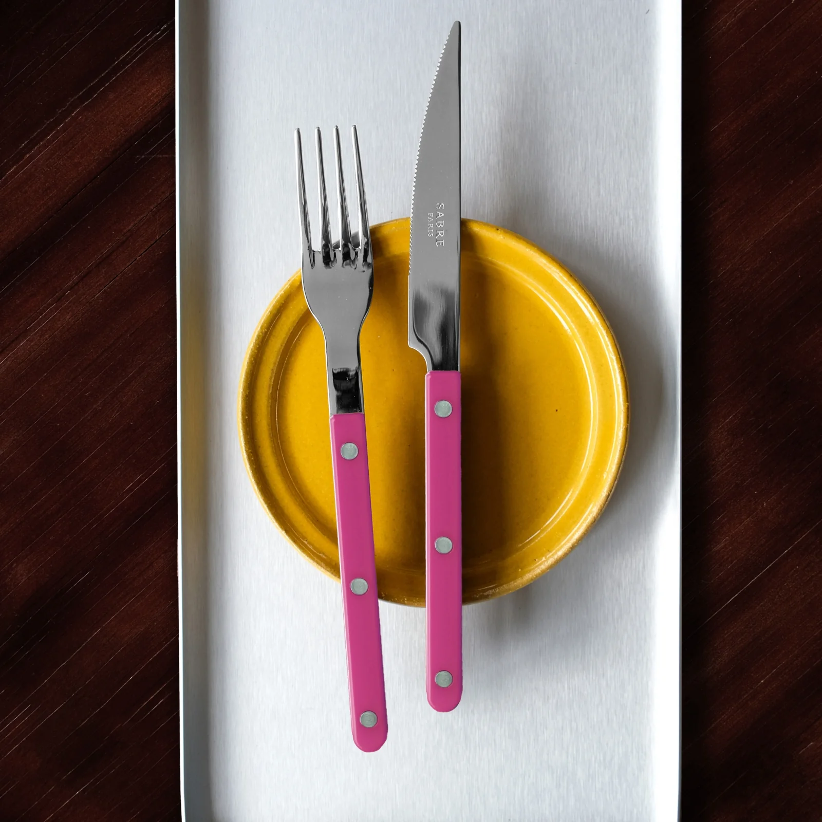 Bistrot Uni, Framboise - Fourchette de table - Image 3