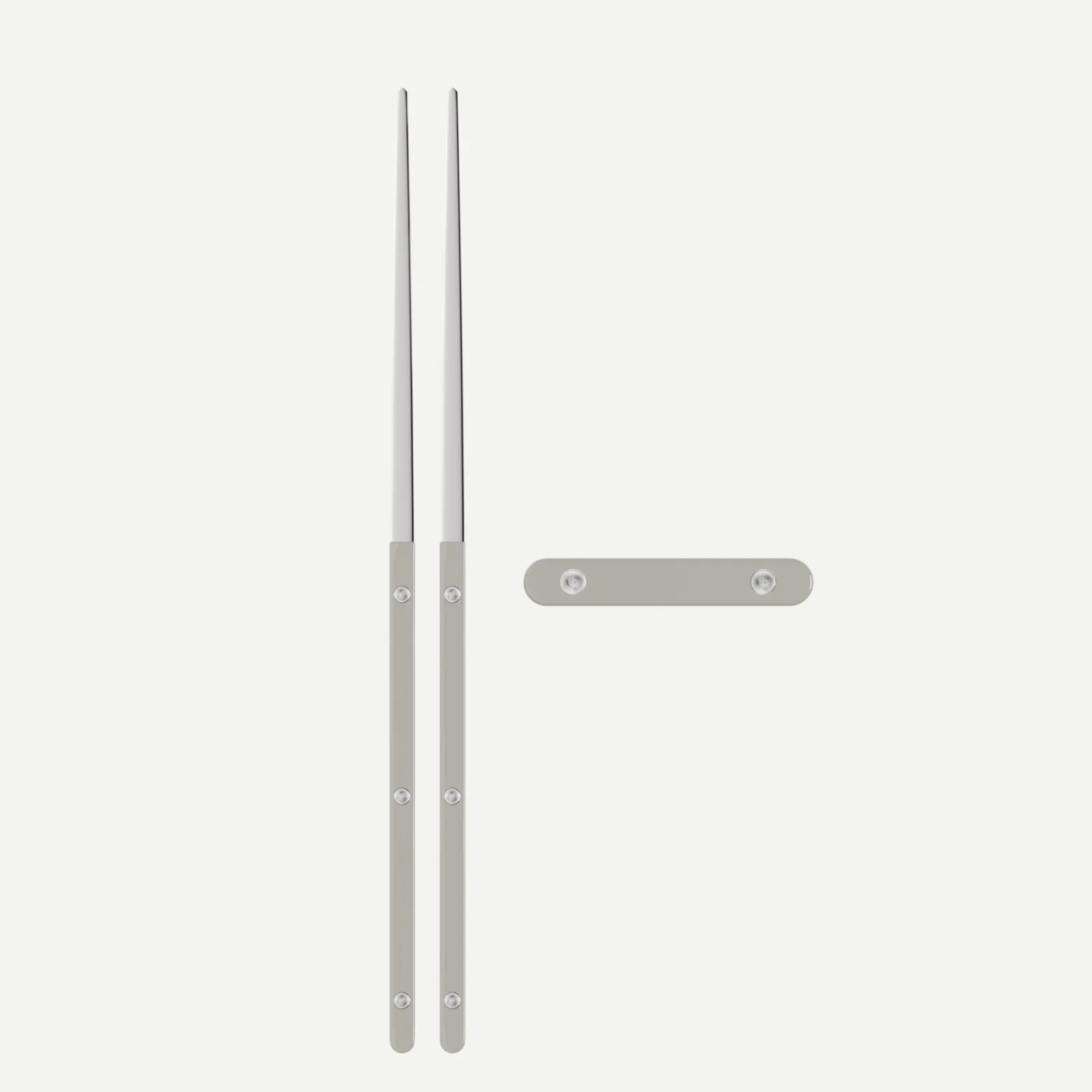 Bistrot Uni, Gris - Set baguettes